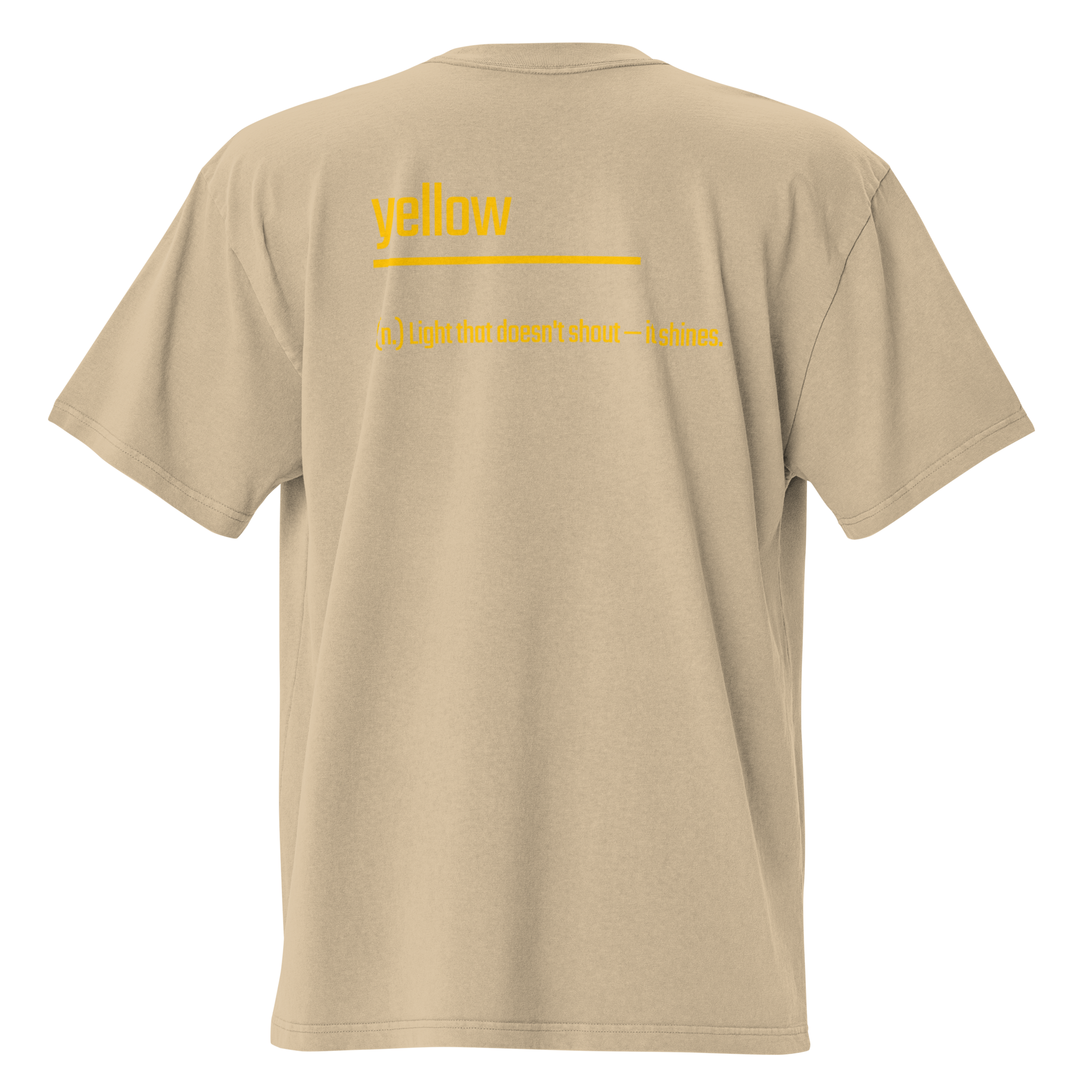 Xantho Philos™ Oversized Faded T-Shirt in Faded Khaki for men, neutral oversized T-shirt with casual streetwear style