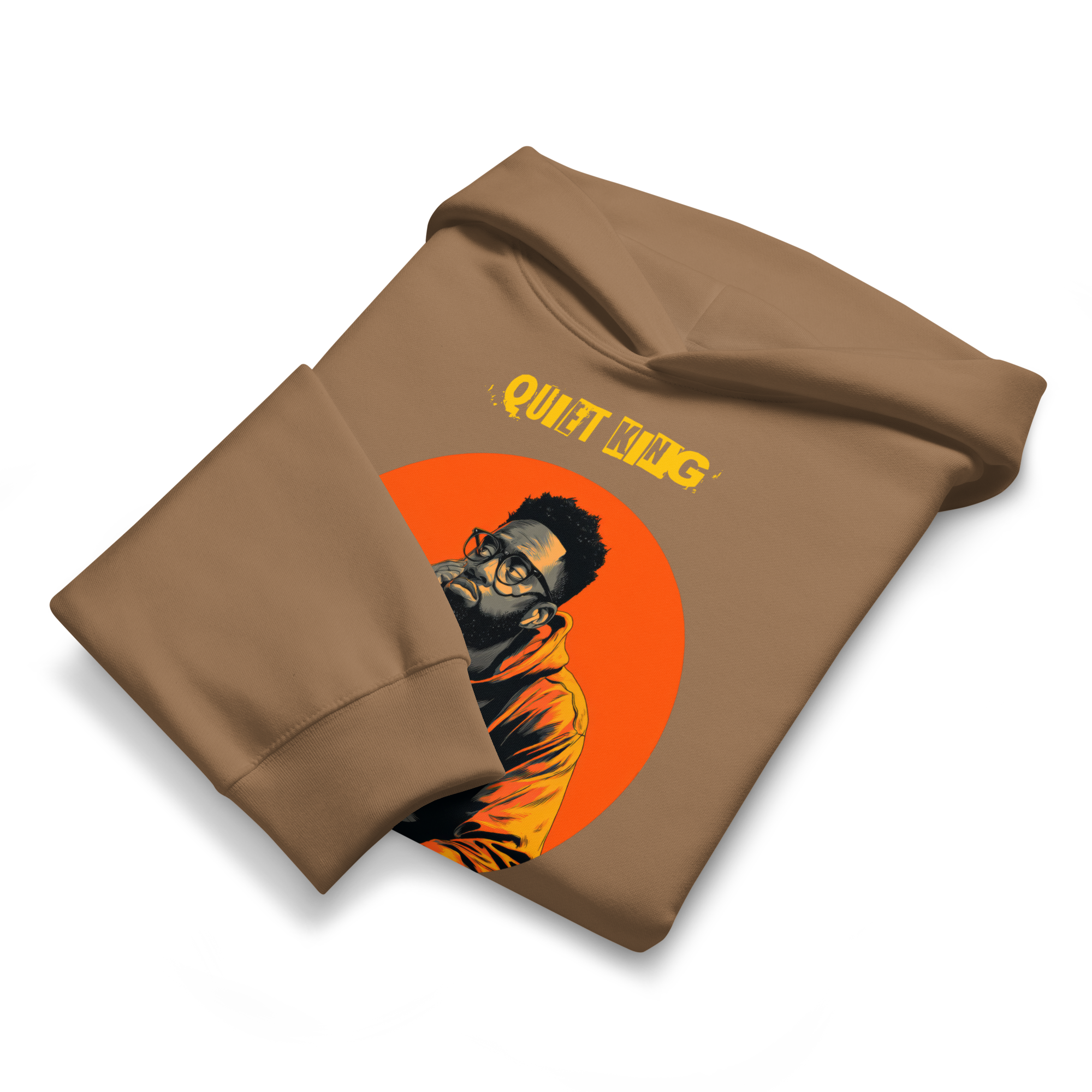 Xantho Philos™ Oversized Hoodie in Vintage Brown for men, premium oversized streetwear with a warm neutral tone