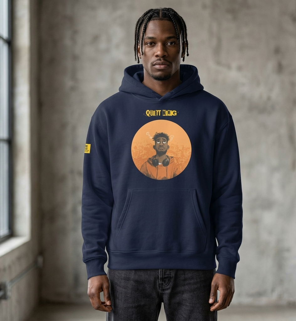 Xantho Philos™ Oversized Hoodie in Navy for men, minimalist heavyweight hoodie with a relaxed streetwear fit
