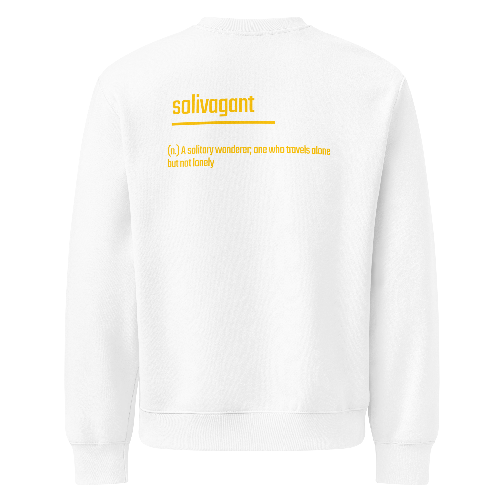IntrovertedAlpha™ Oversized Sweatshirt in White for men, clean minimalist sweatshirt with a premium heavyweight finish