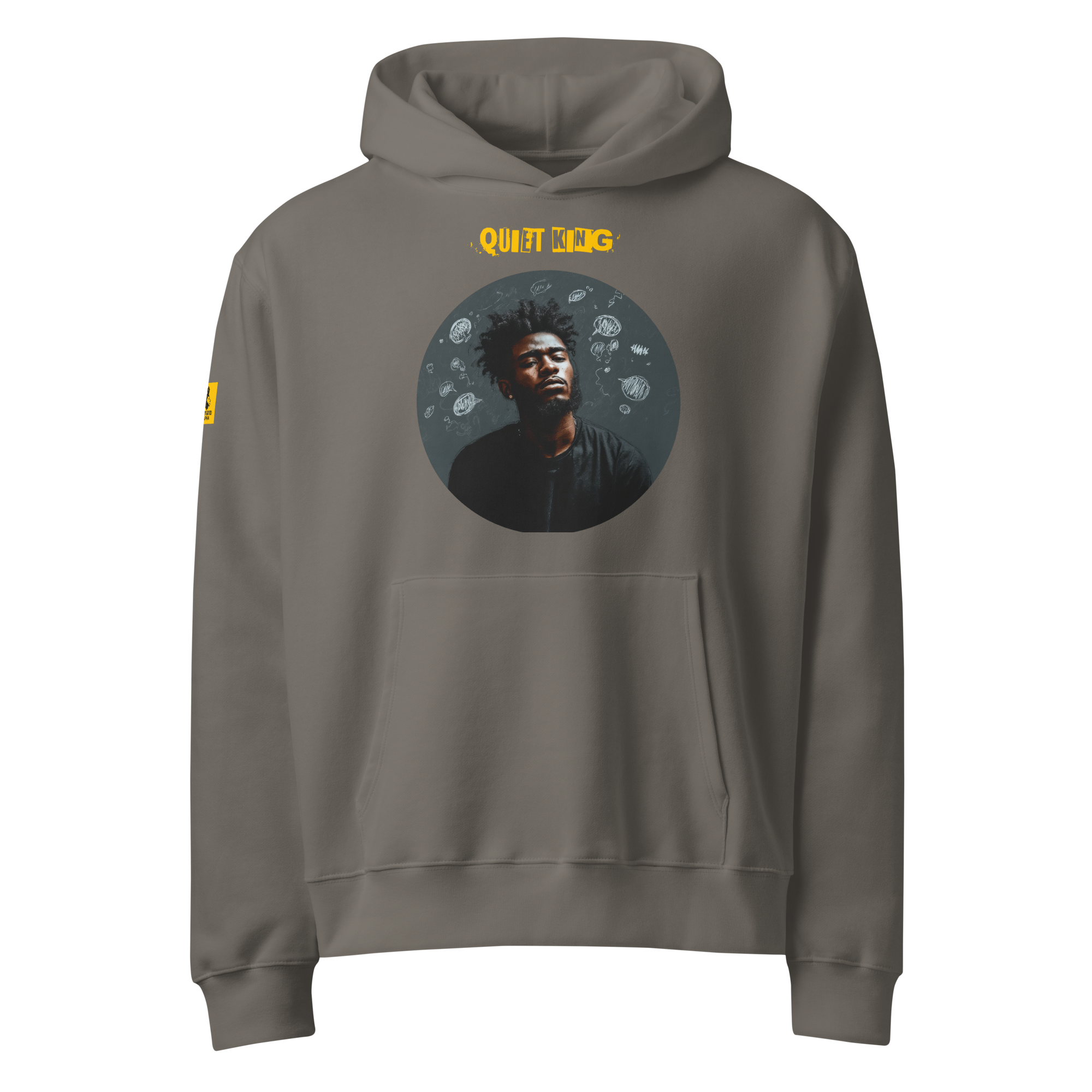 IntrovertedAlpha™ Oversized Hoodie in Asphalt for men, clean minimalist hoodie with premium heavyweight comfort