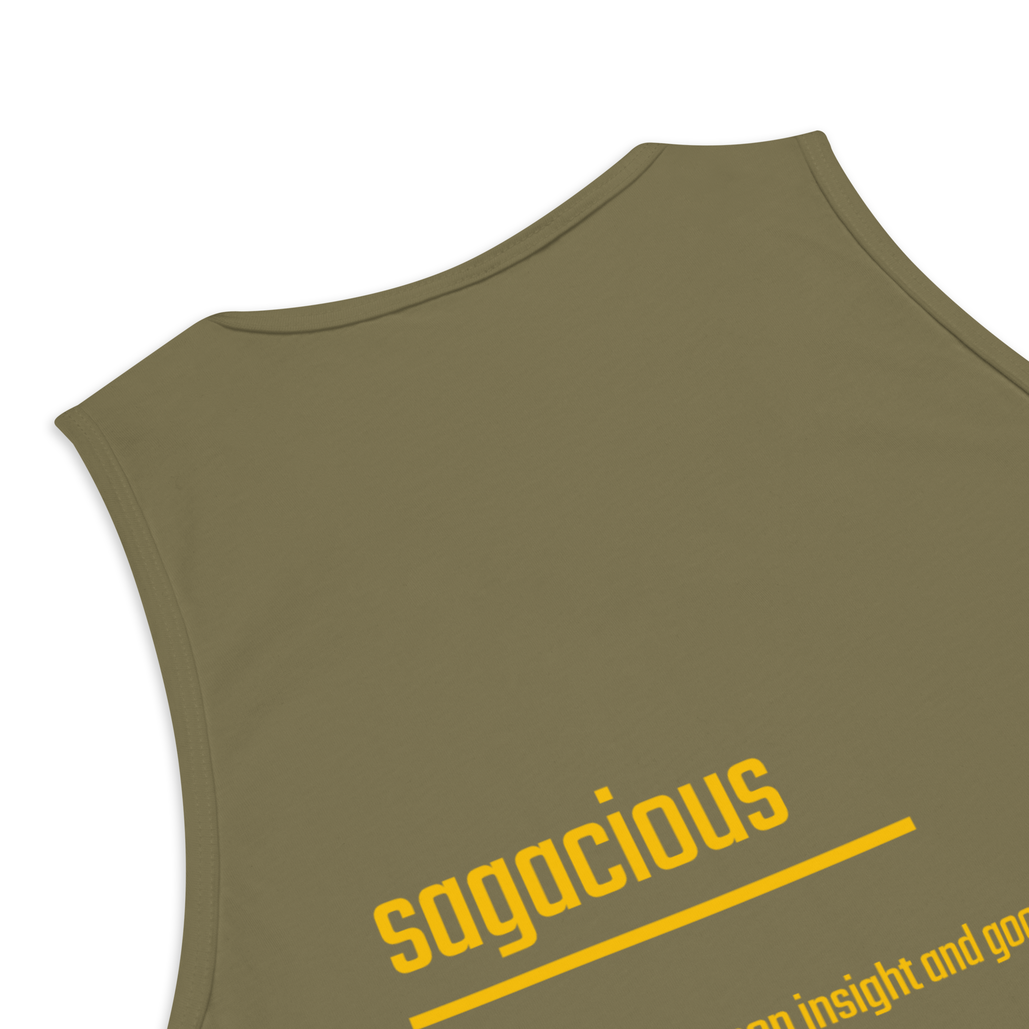 IntrovertedAlpha™ Tank Top in Military Green for men, athletic streetwear tank with a grounded utilitarian tone
