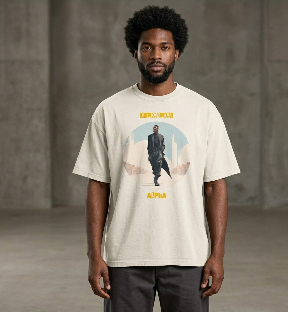 Xantho Philos™ Oversized Faded T-Shirt in Faded Bone for men, soft neutral oversized T-shirt with a minimalist streetwear feel