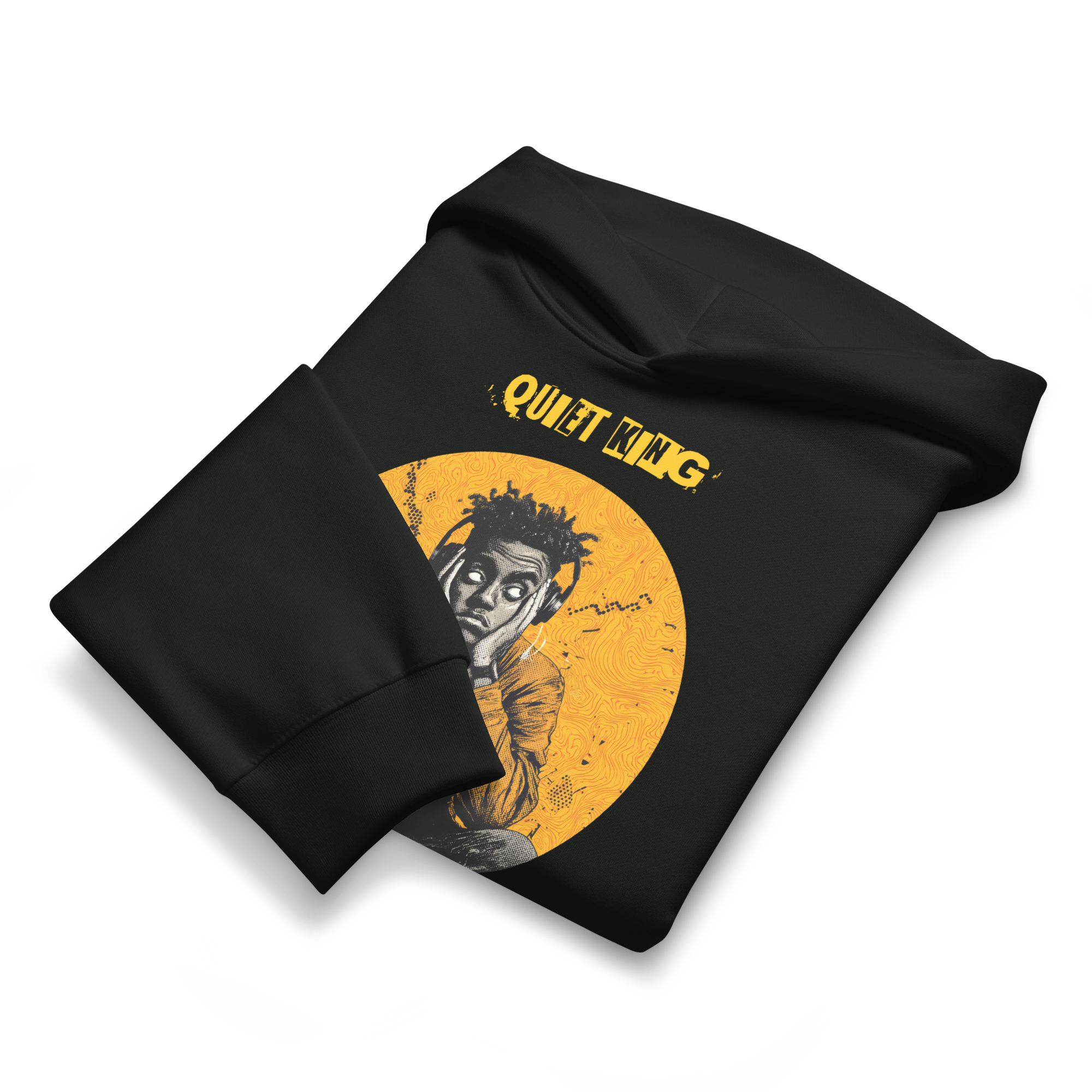 IntrovertedAlpha™ Oversized Hoodie in Vintage Black for men, premium heavyweight streetwear with a relaxed oversized fit