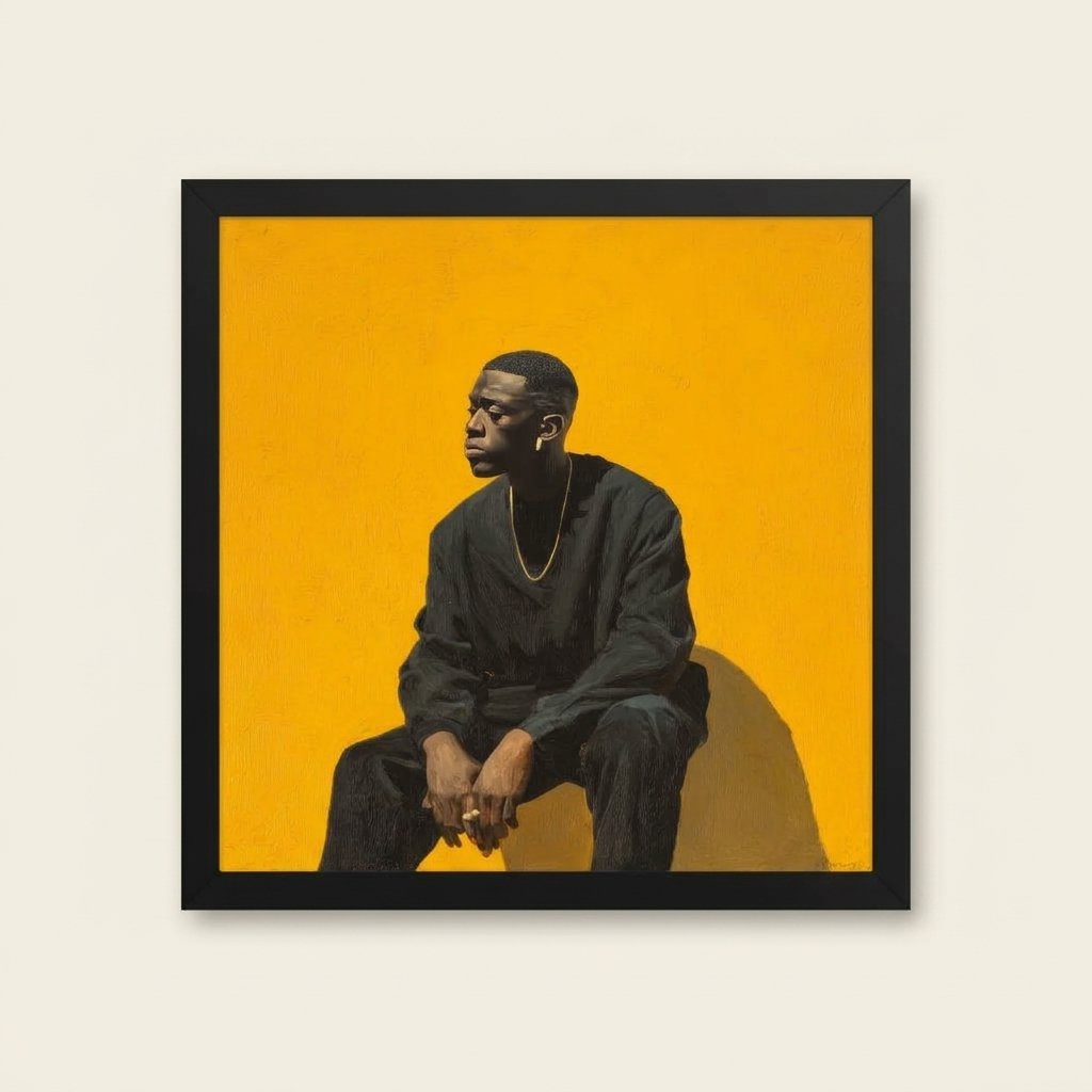 Sit With Yourself — Premium Luster Framed Wall Art