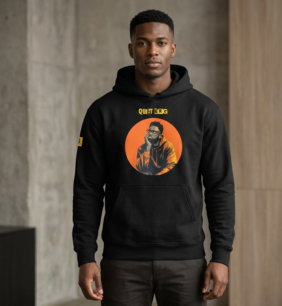Xantho Philos™ Oversized Hoodie in Vintage Black for men, premium heavyweight streetwear with a relaxed oversized fit