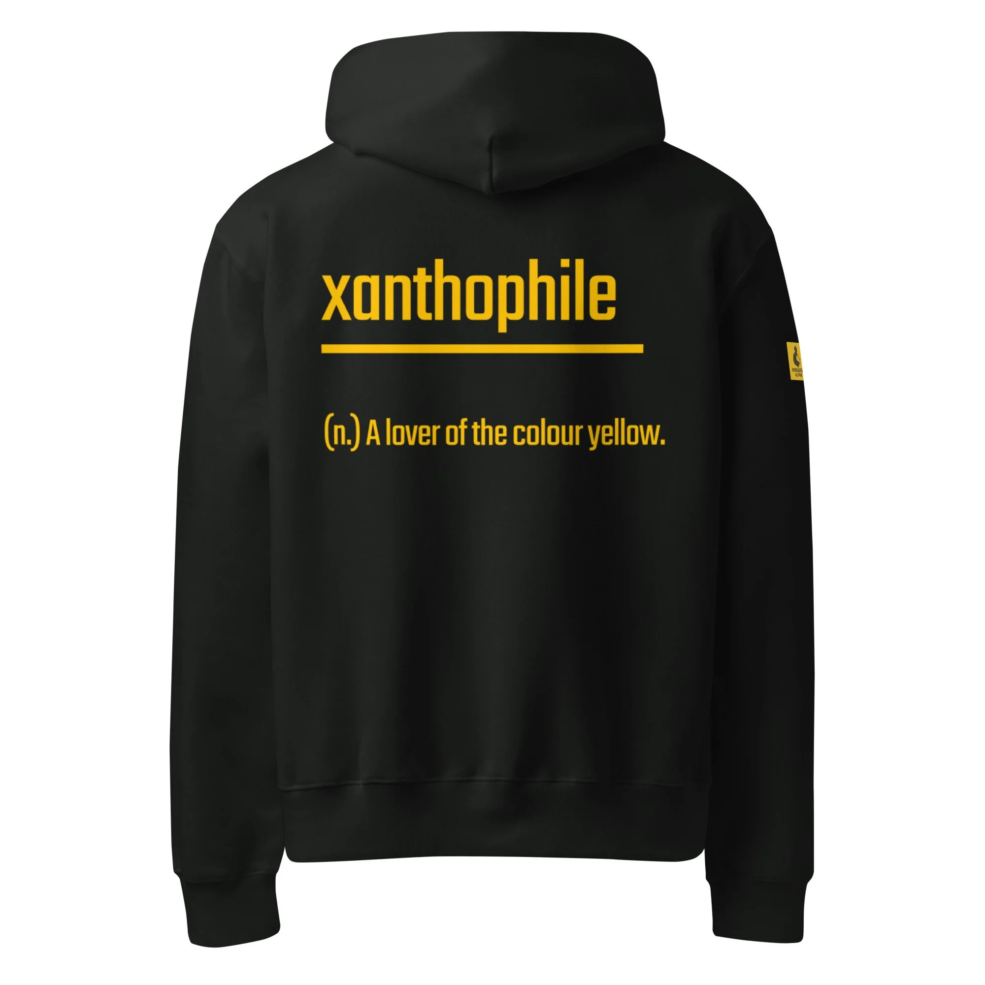 IntrovertedAlpha™ Oversized Hoodie in Vintage Black for men, premium heavyweight streetwear with a relaxed oversized fit