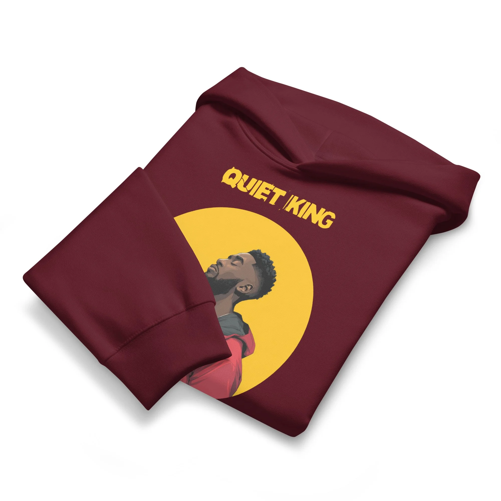 IntrovertedAlpha™ Oversized Hoodie in Maroon for men, premium oversized hoodie with heavyweight comfort