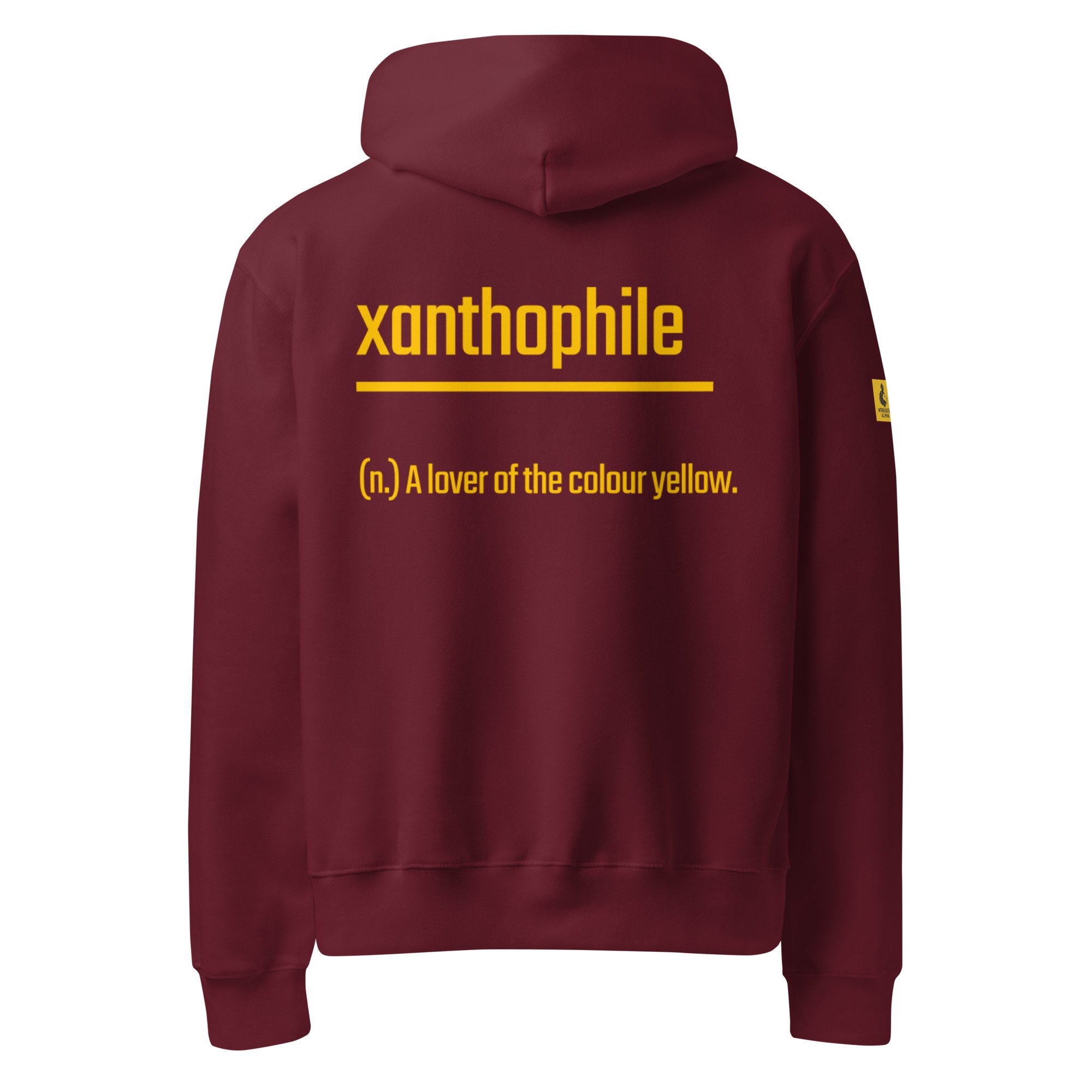 IntrovertedAlpha™ Oversized Hoodie in Maroon for men, premium oversized hoodie with heavyweight comfort
