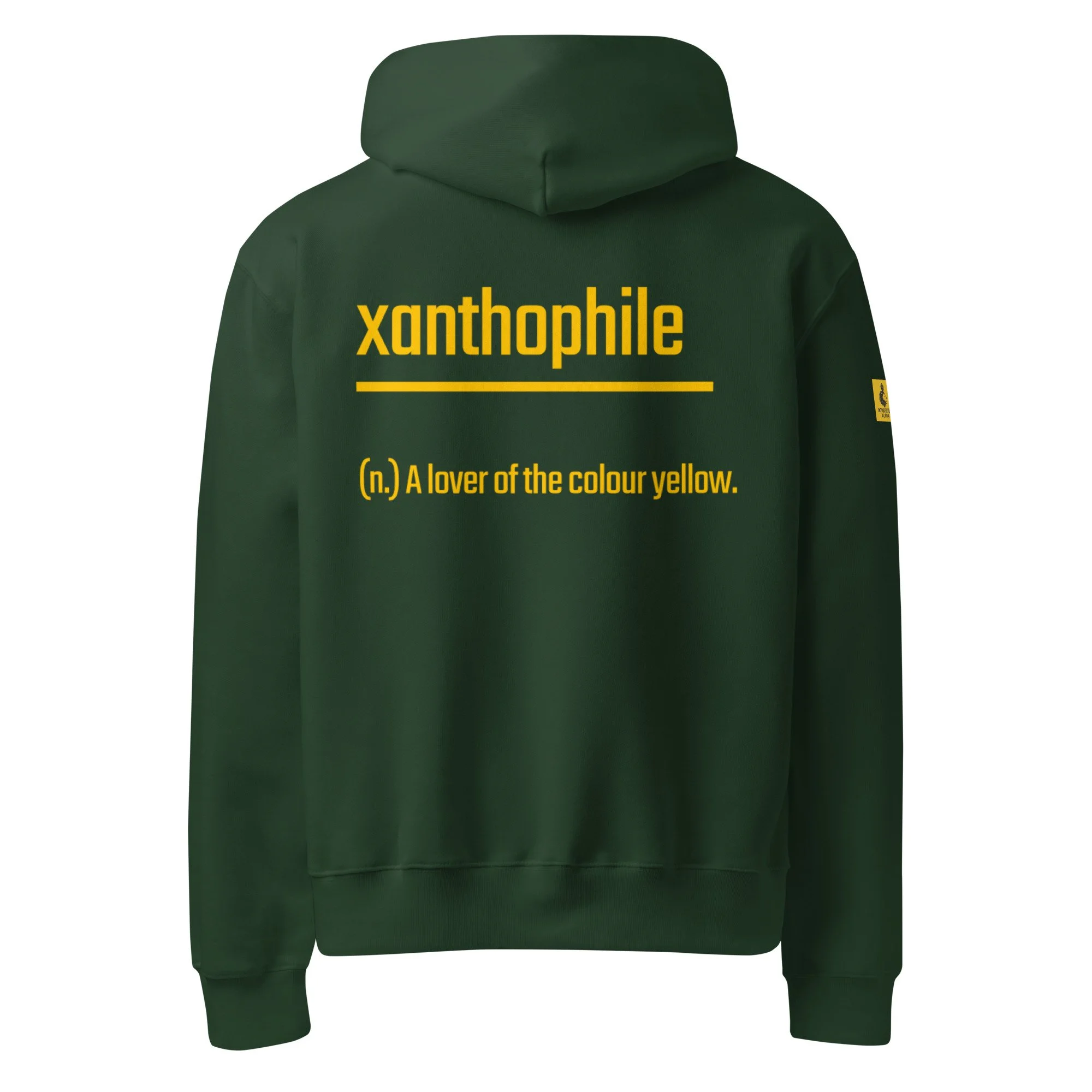 IntrovertedAlpha™ Oversized Hoodie in Forest for men, elevated everyday streetwear with a relaxed oversized fit