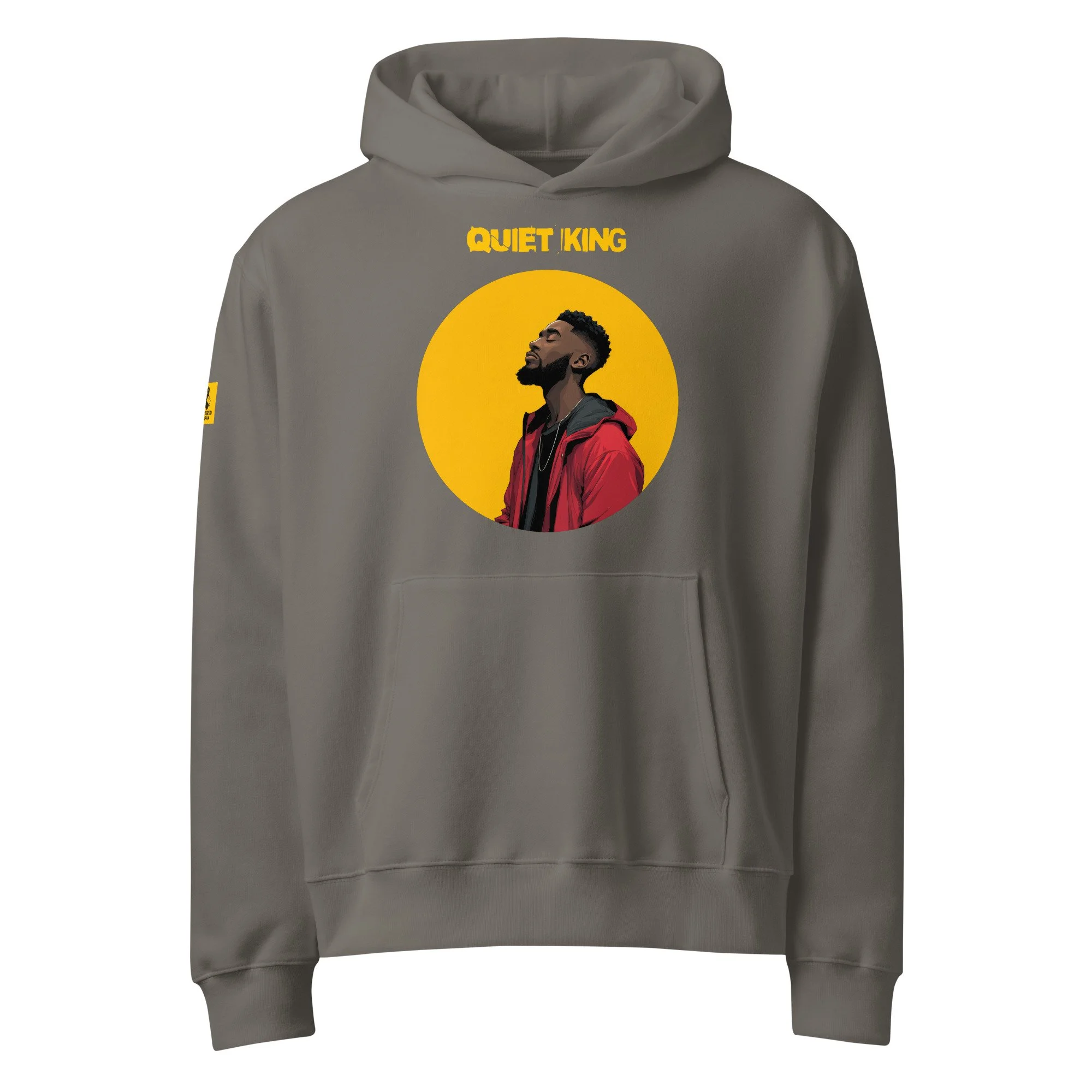 IntrovertedAlpha™ Oversized Hoodie in Asphalt for men, clean minimalist hoodie with premium heavyweight comfort