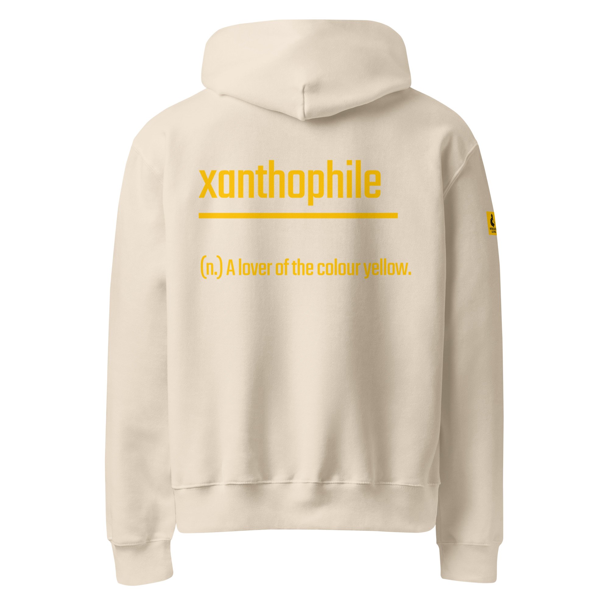 IntrovertedAlpha™ Oversized Hoodie in Dust for men, soft neutral heavyweight hoodie with a relaxed fit
