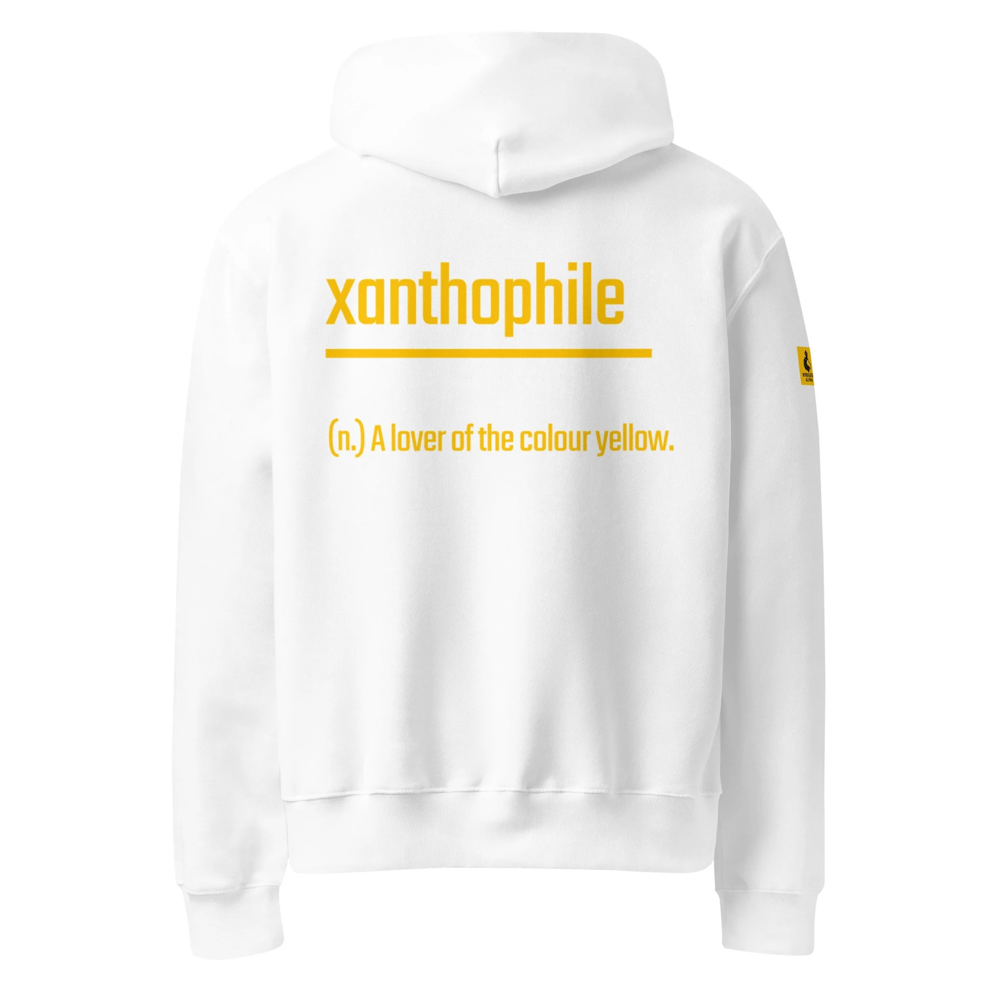 IntrovertedAlpha™ Oversized Hoodie in White for men, crisp minimalist oversized hoodie with premium streetwear appeal