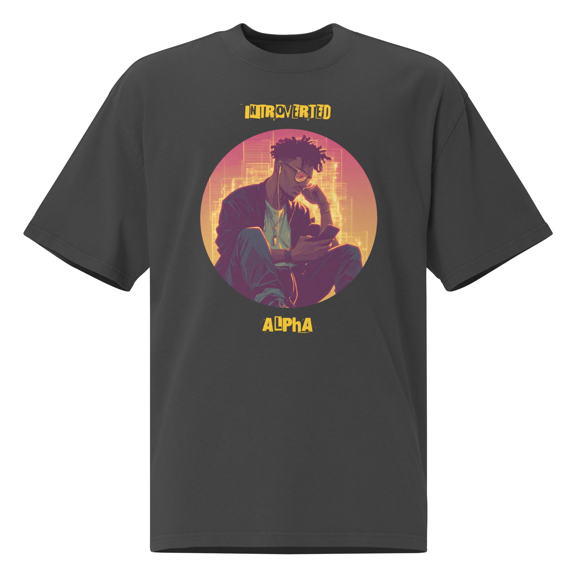 IntrovertedAlpha™ Oversized Faded T-Shirt — ISTJ Edition 032