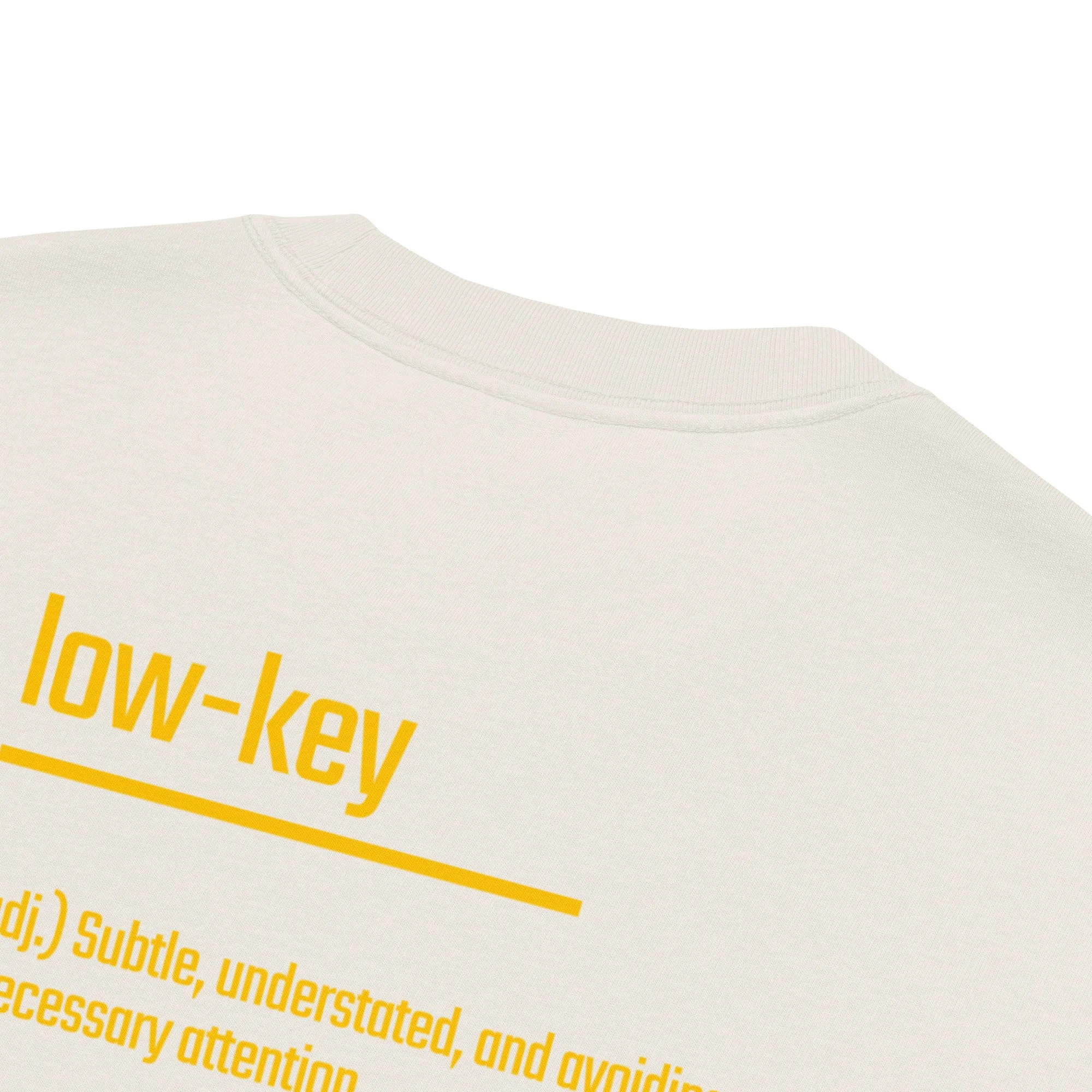 IntrovertedAlpha™ Oversized Faded T-Shirt in Faded Bone for men, soft neutral oversized T-shirt with a minimalist streetwear feel