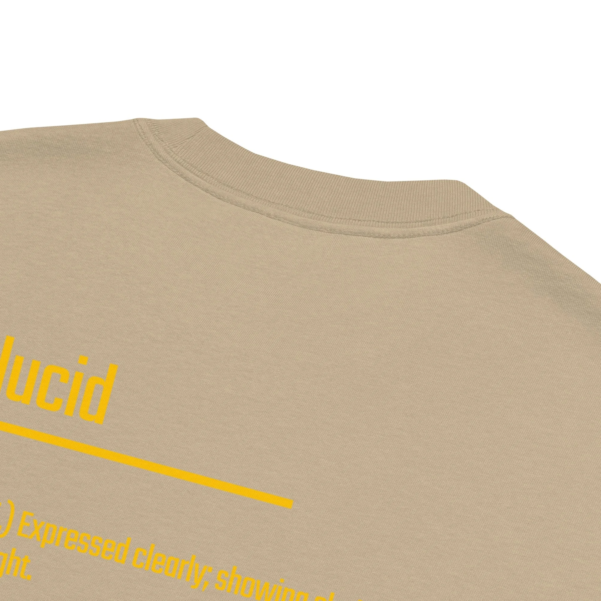 IntrovertedAlpha™ Oversized Faded T-Shirt in Faded Khaki for men, neutral oversized T-shirt with casual streetwear style