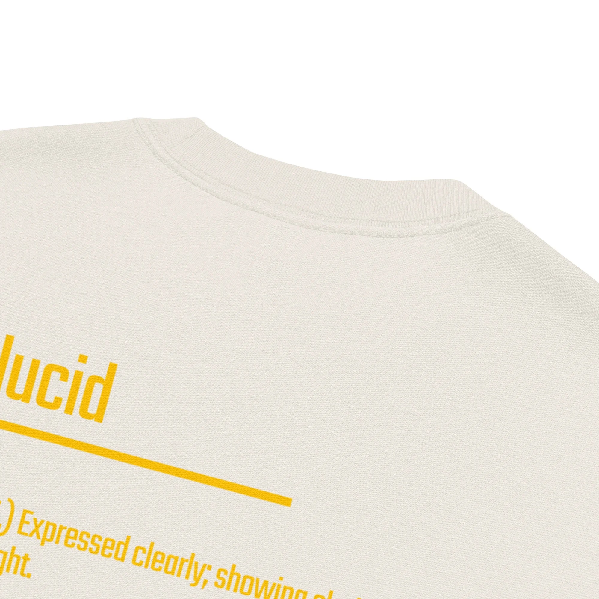 IntrovertedAlpha™ Oversized Faded T-Shirt in Faded Bone for men, soft neutral oversized T-shirt with a minimalist streetwear feel