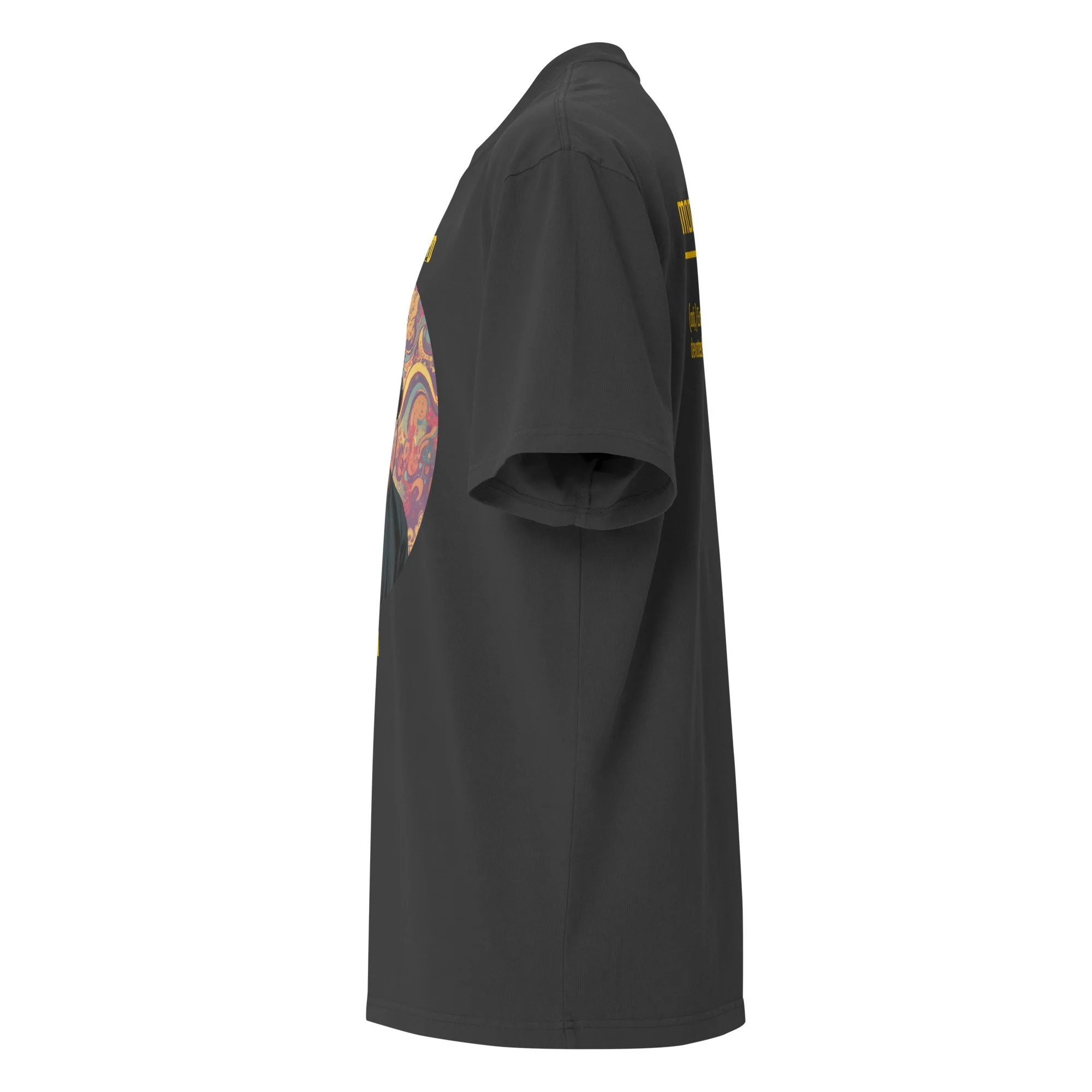 IntrovertedAlpha™ Oversized Faded T-Shirt in Faded Black for men, vintage-wash streetwear with a relaxed oversized fit