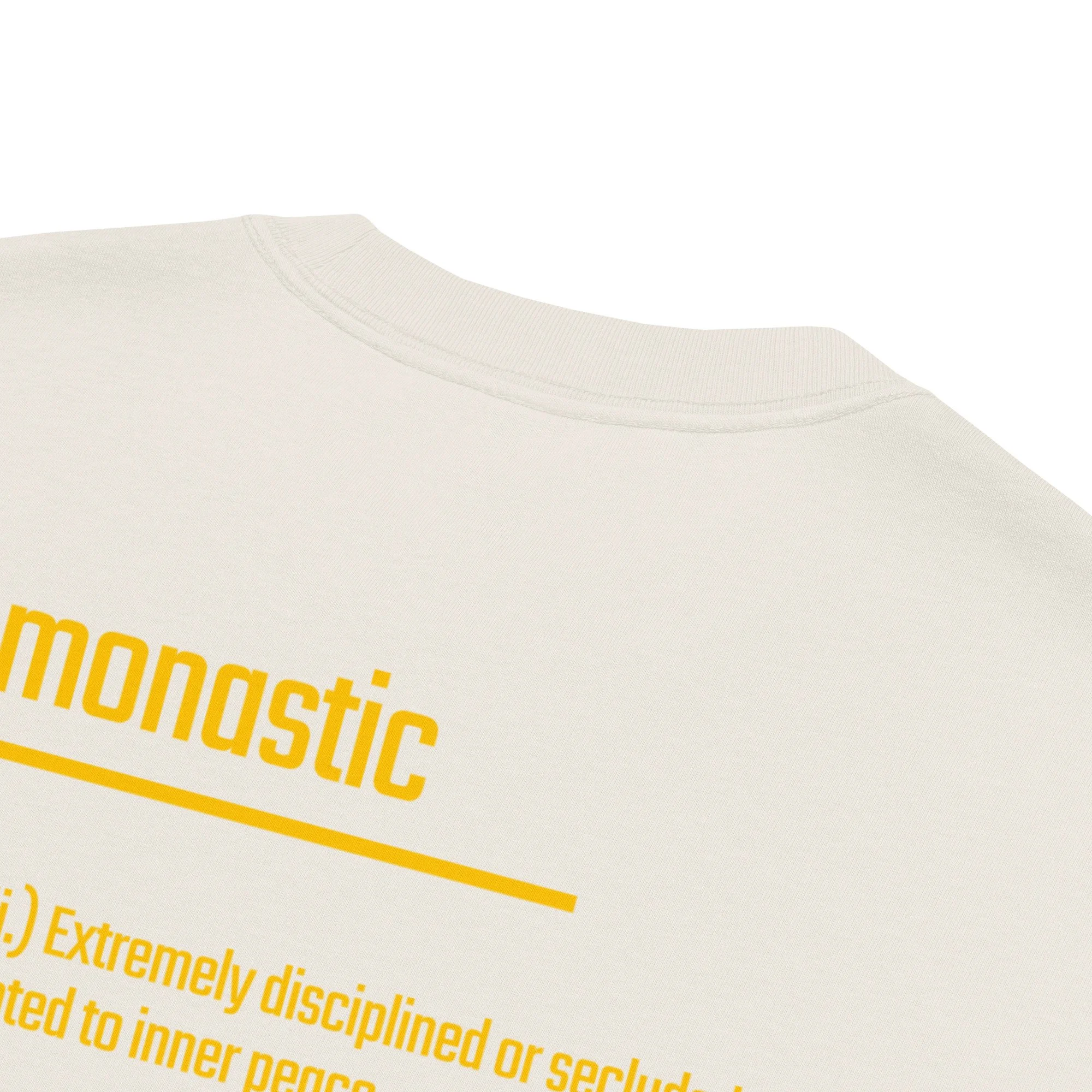 IntrovertedAlpha™ Oversized Faded T-Shirt in Faded Bone for men, soft neutral oversized T-shirt with a minimalist streetwear feel