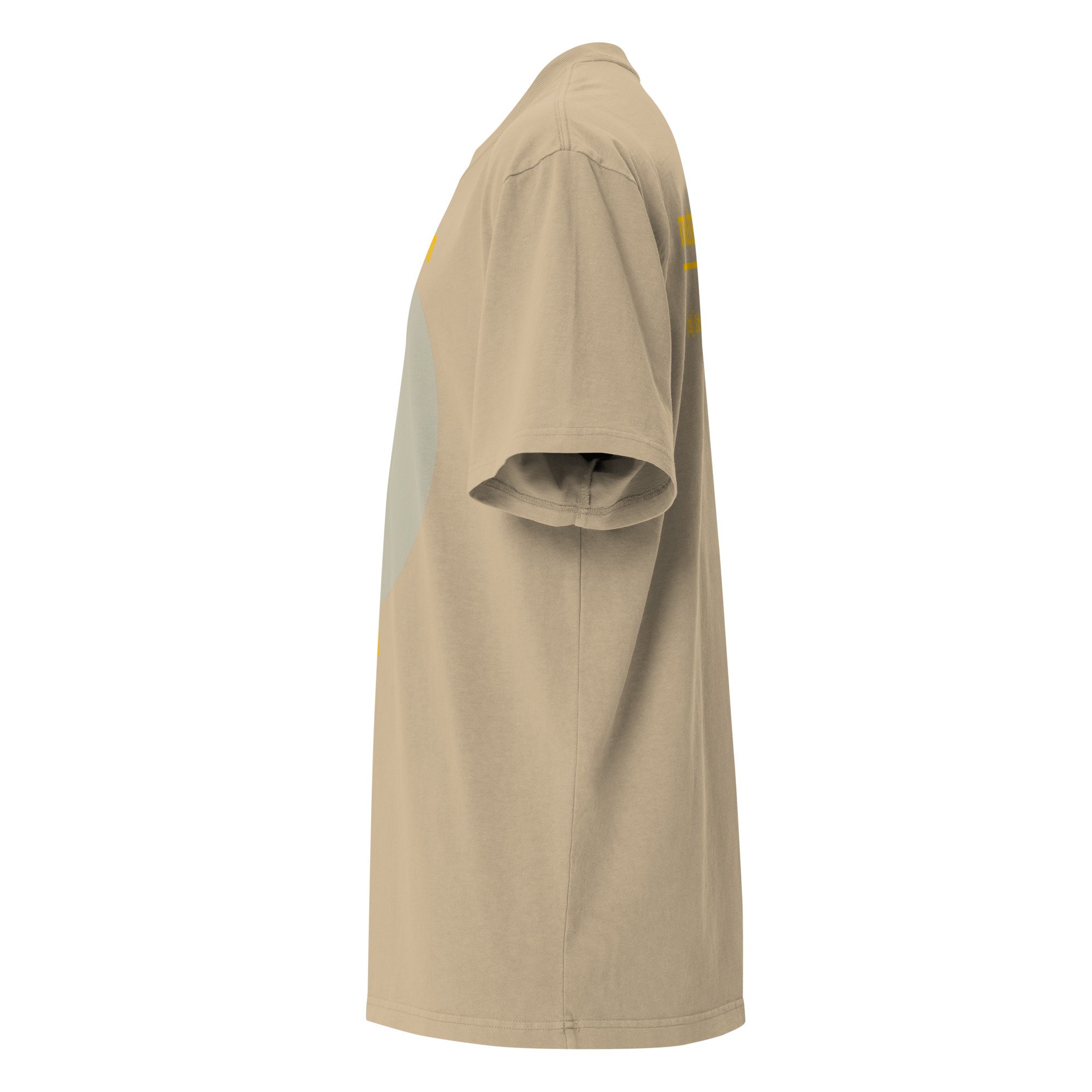 IntrovertedAlpha™ Oversized Faded T-Shirt in Faded Khaki for men, neutral oversized T-shirt with casual streetwear style