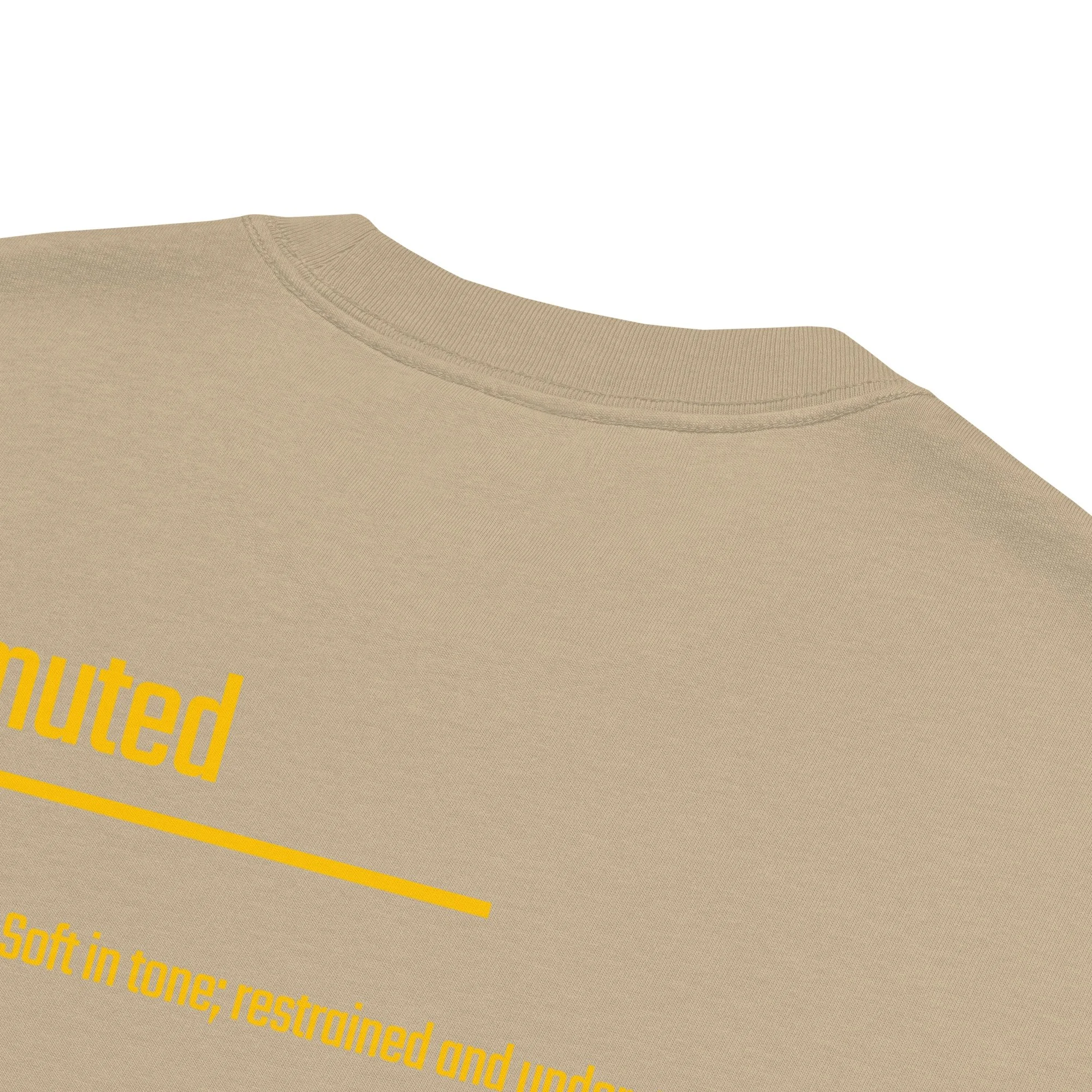 IntrovertedAlpha™ Oversized Faded T-Shirt in Faded Khaki for men, neutral oversized T-shirt with casual streetwear style