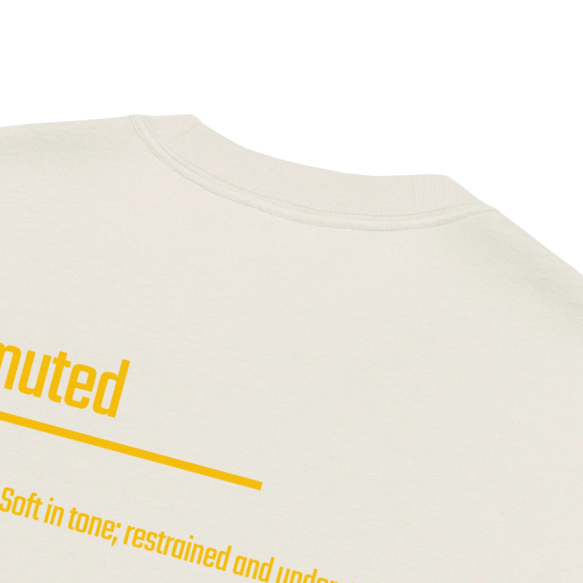 IntrovertedAlpha™ Oversized Faded T-Shirt in Faded Bone for men, soft neutral oversized T-shirt with a minimalist streetwear feel