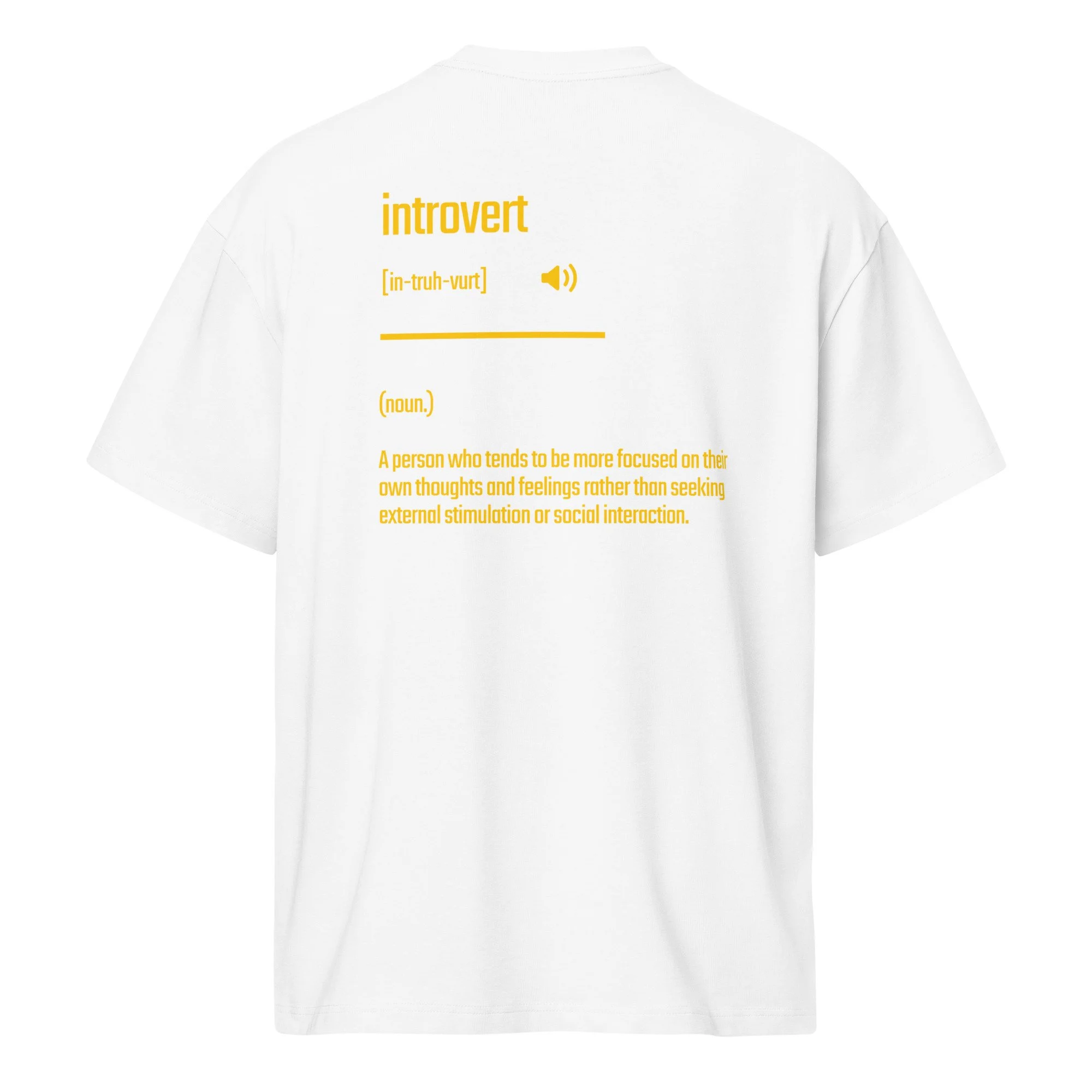 IntrovertedAlpha™ Box Tee in White for men, crisp structured box tee with a clean premium finish