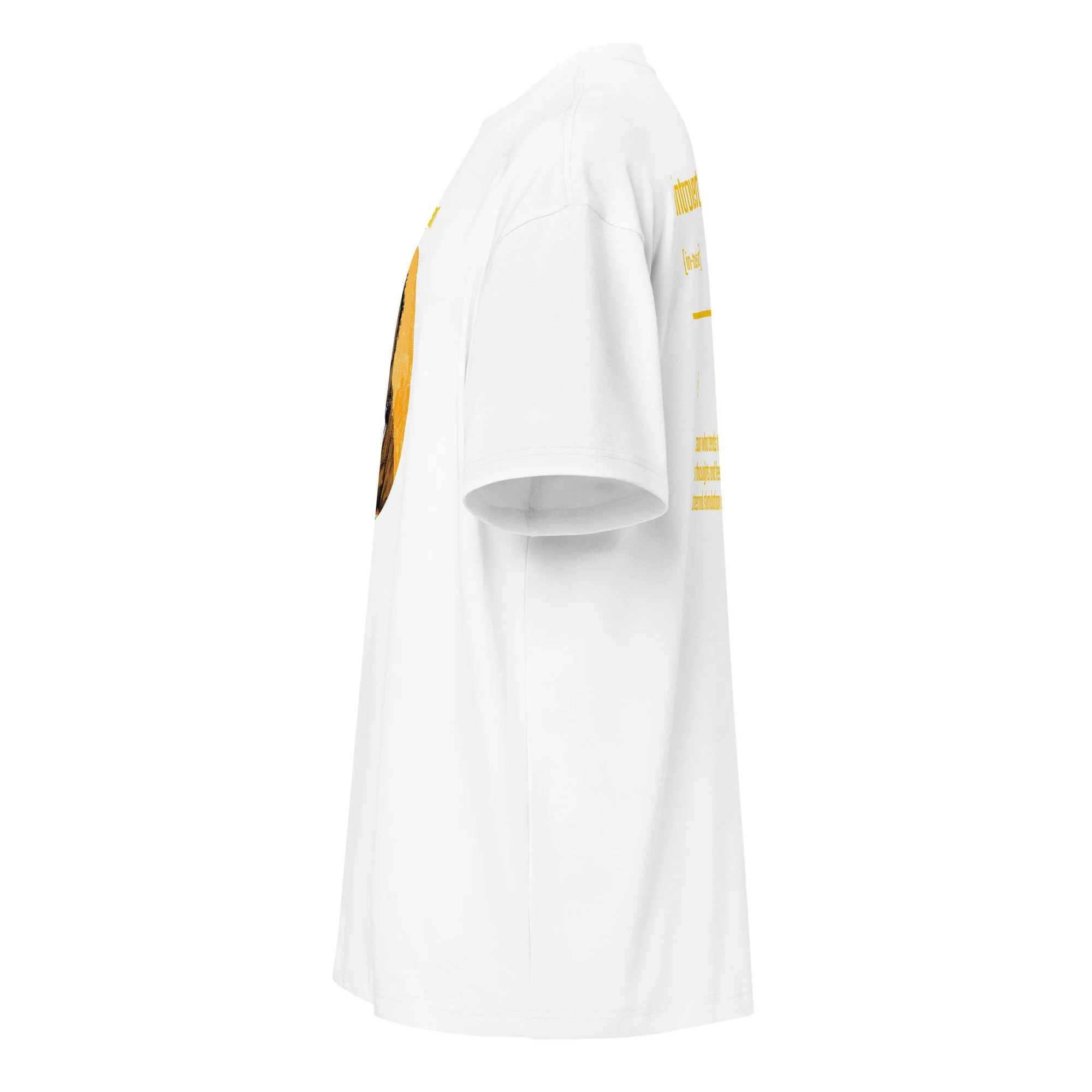 IntrovertedAlpha™ Box Tee in White for men, crisp structured box tee with a clean premium finish