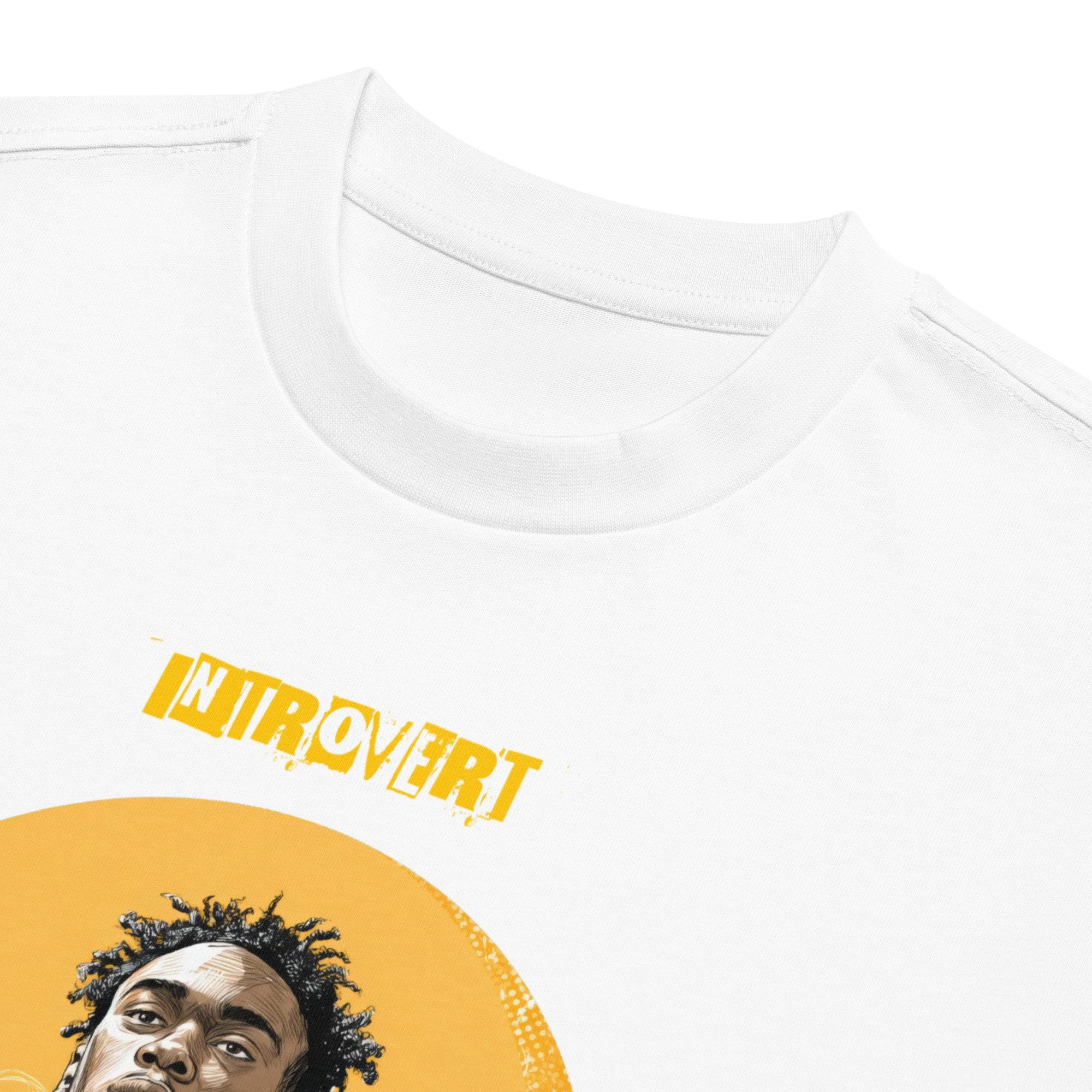 IntrovertedAlpha™ Box Tee in White for men, crisp structured box tee with a clean premium finish