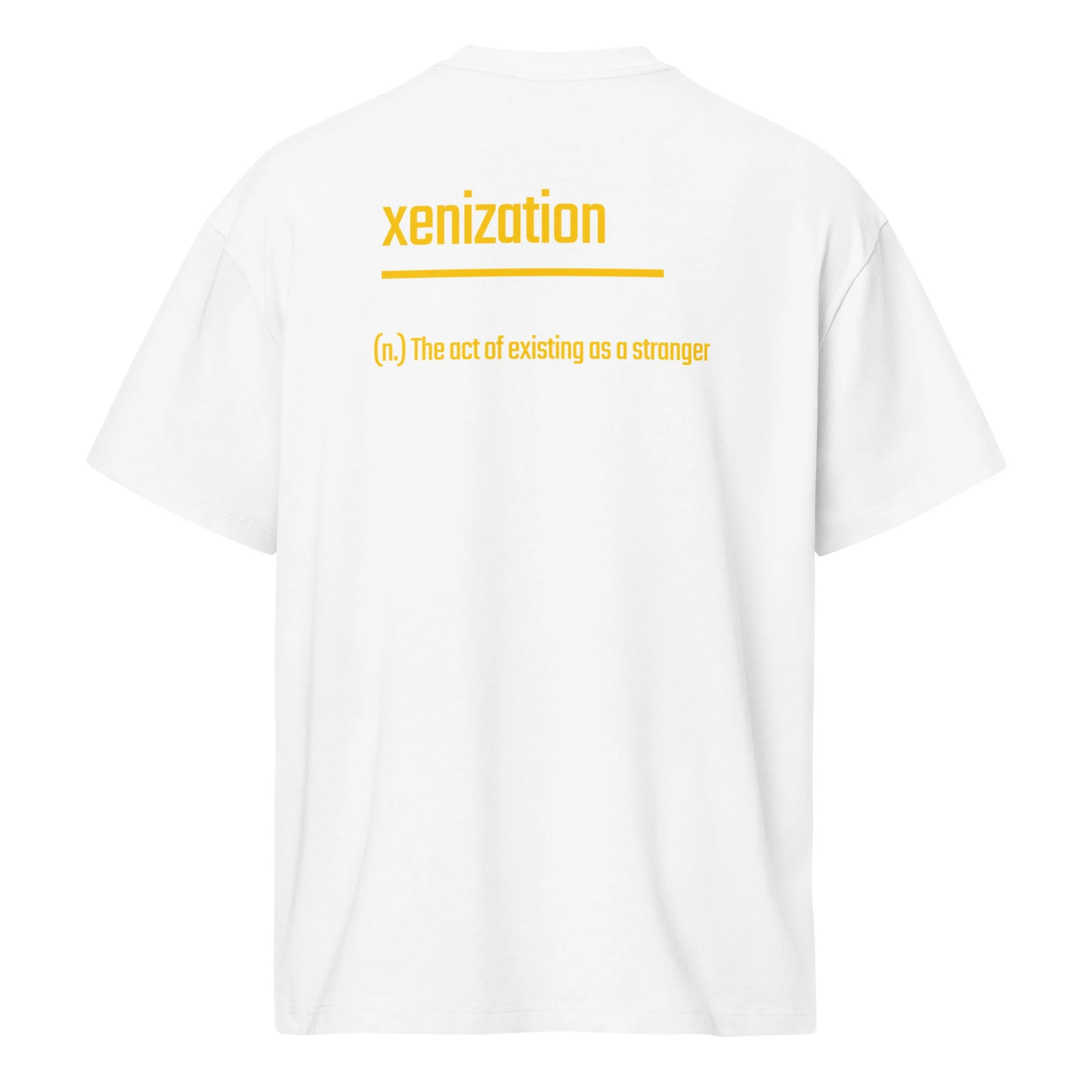 IntrovertedAlpha™ Box Tee in White for men, crisp structured box tee with a clean premium finish