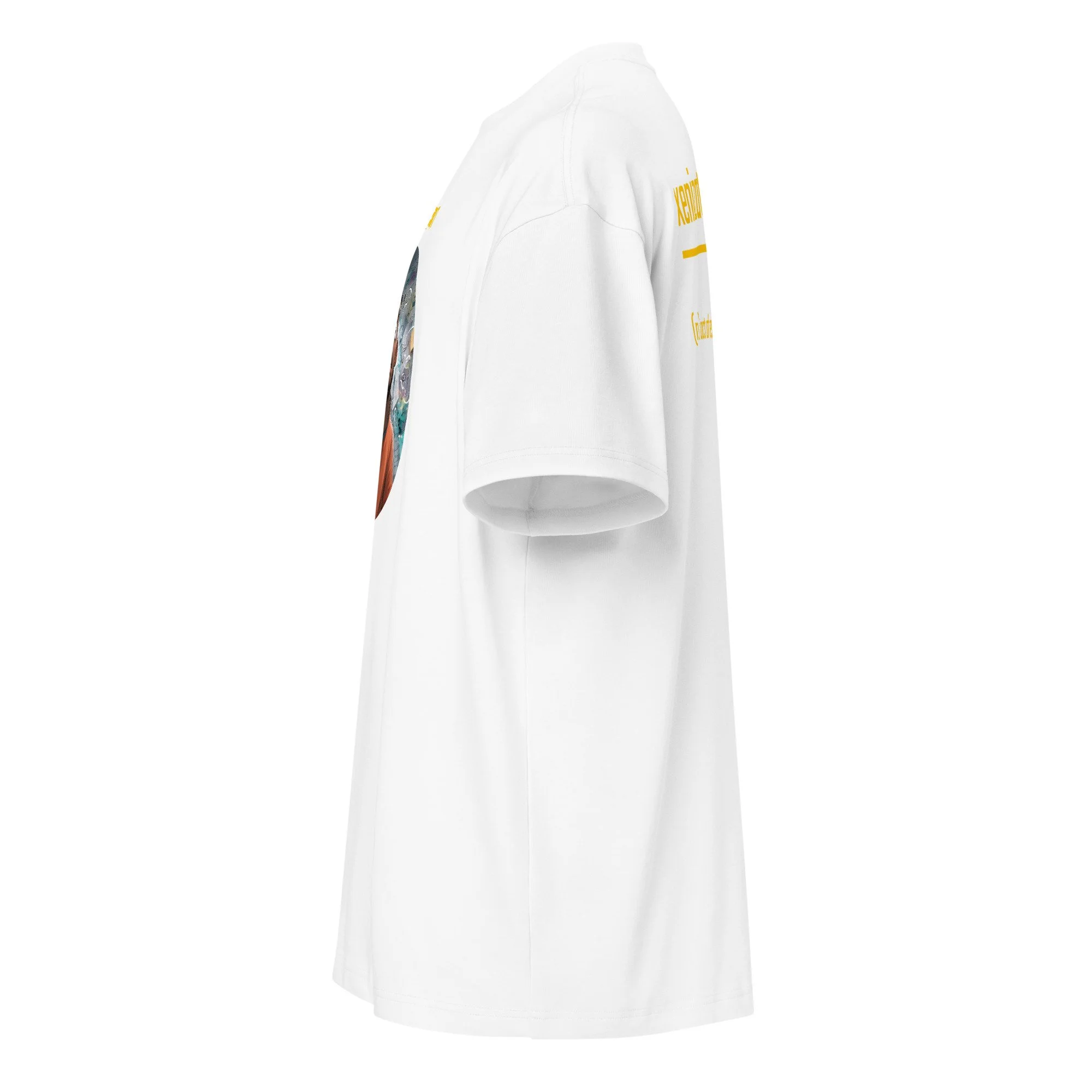 IntrovertedAlpha™ Box Tee in White for men, crisp structured box tee with a clean premium finish