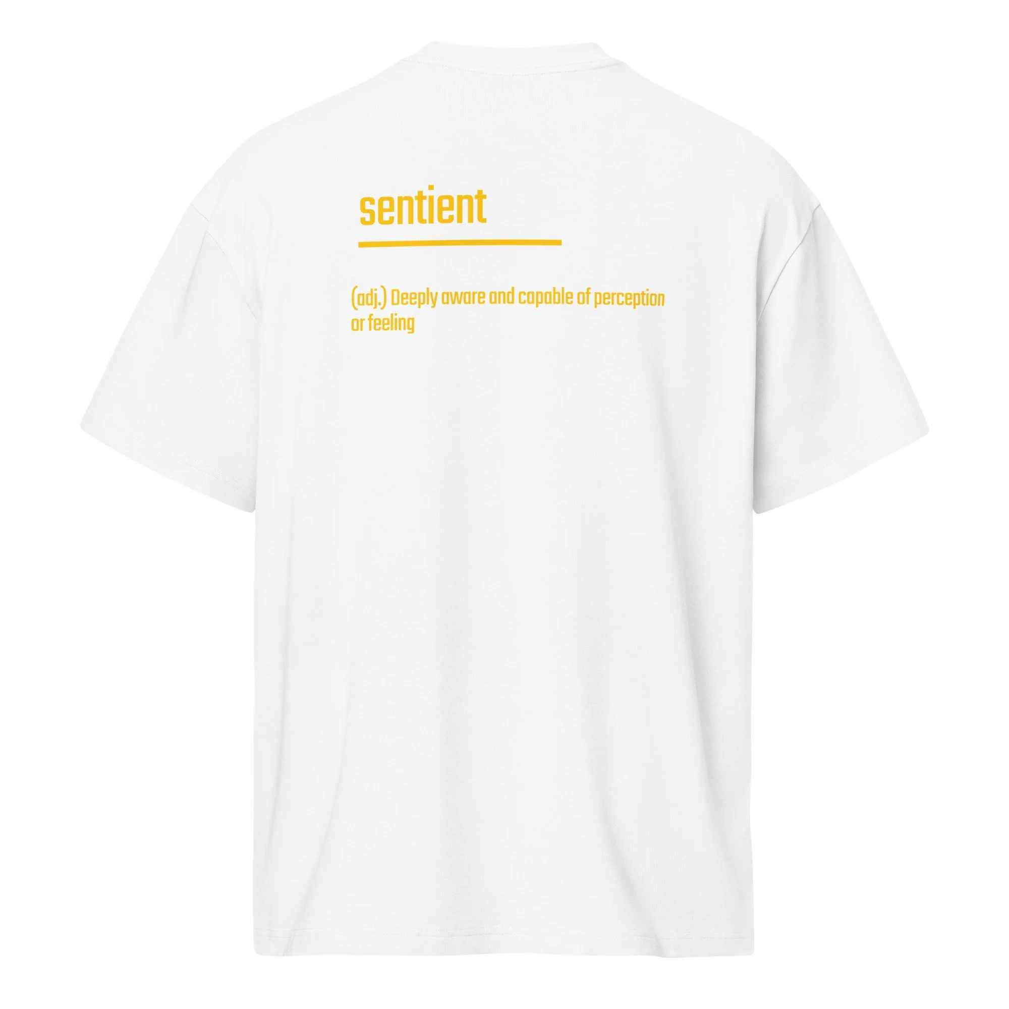 IntrovertedAlpha™ Box Tee in White for men, crisp structured box tee with a clean premium finish