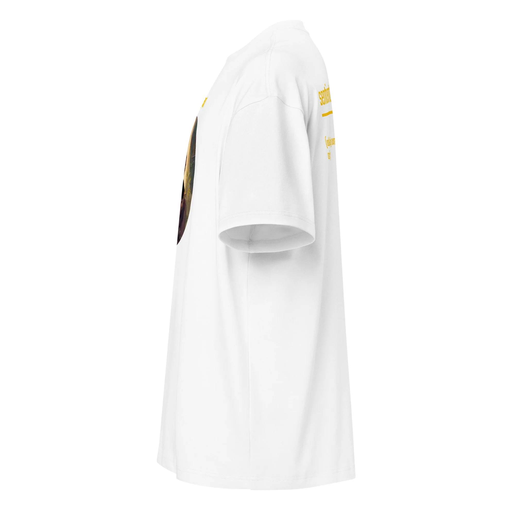 IntrovertedAlpha™ Box Tee in White for men, crisp structured box tee with a clean premium finish
