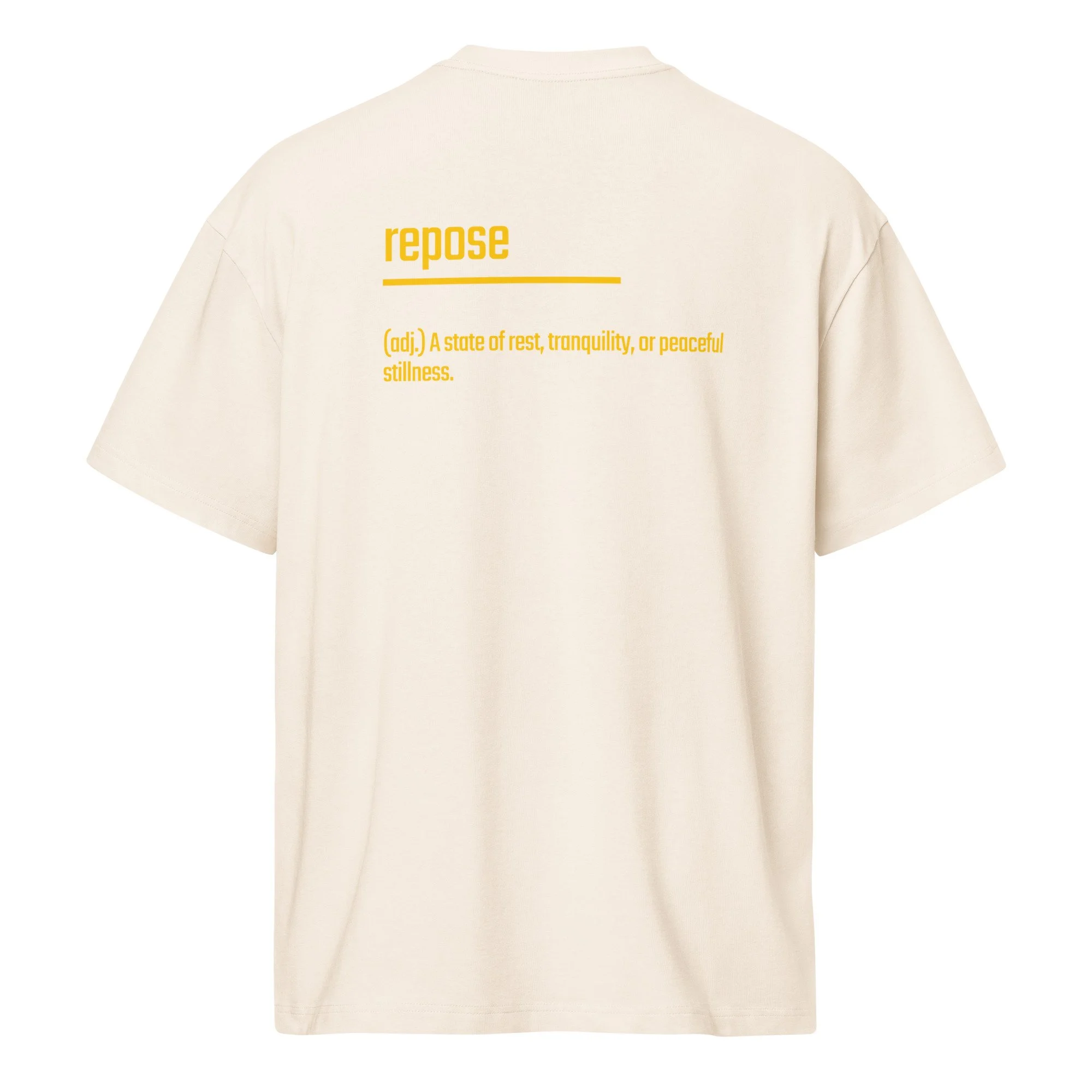 IntrovertedAlpha™ Box Tee in Vintage White for men, soft-toned box tee with a minimalist oversized fit