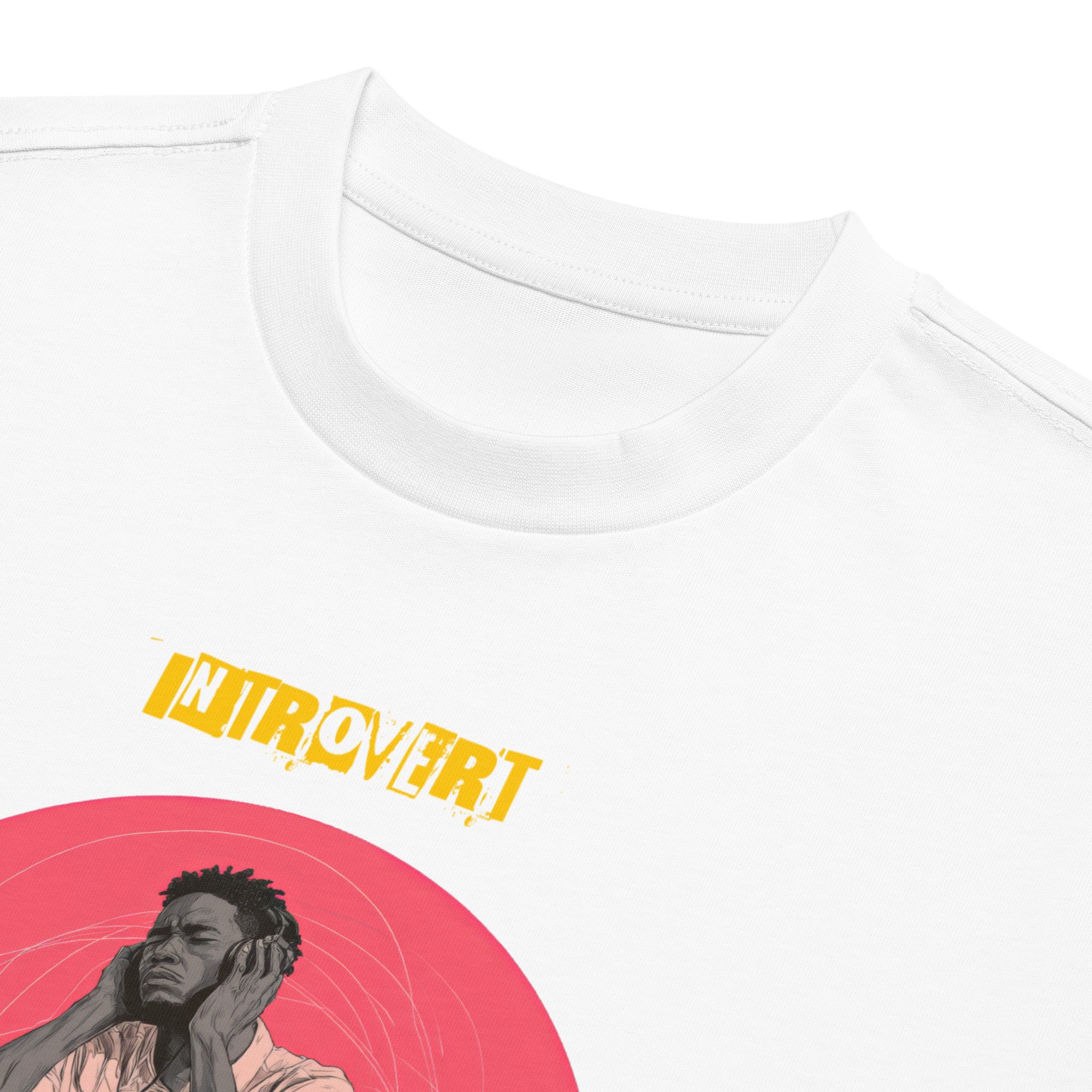 IntrovertedAlpha™ Box Tee in White for men, crisp structured box tee with a clean premium finish