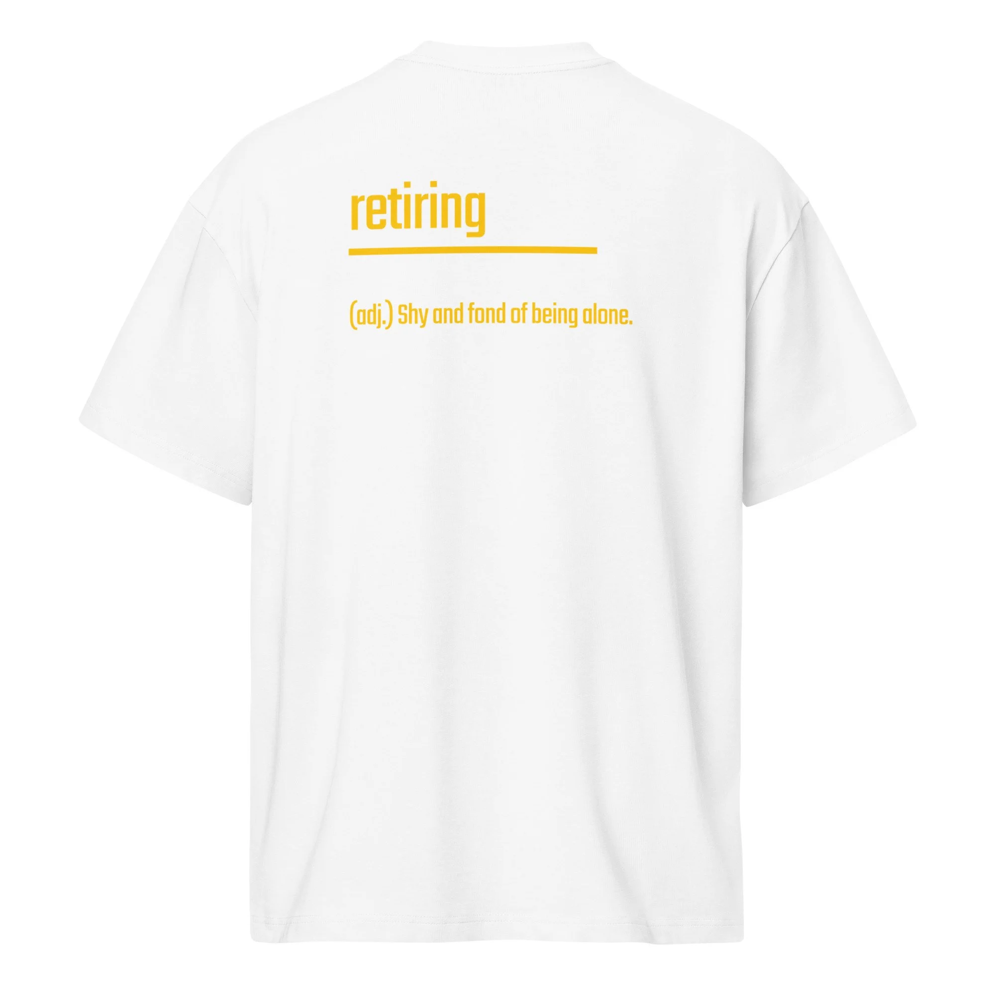 IntrovertedAlpha™ Box Tee in White for men, crisp structured box tee with a clean premium finish