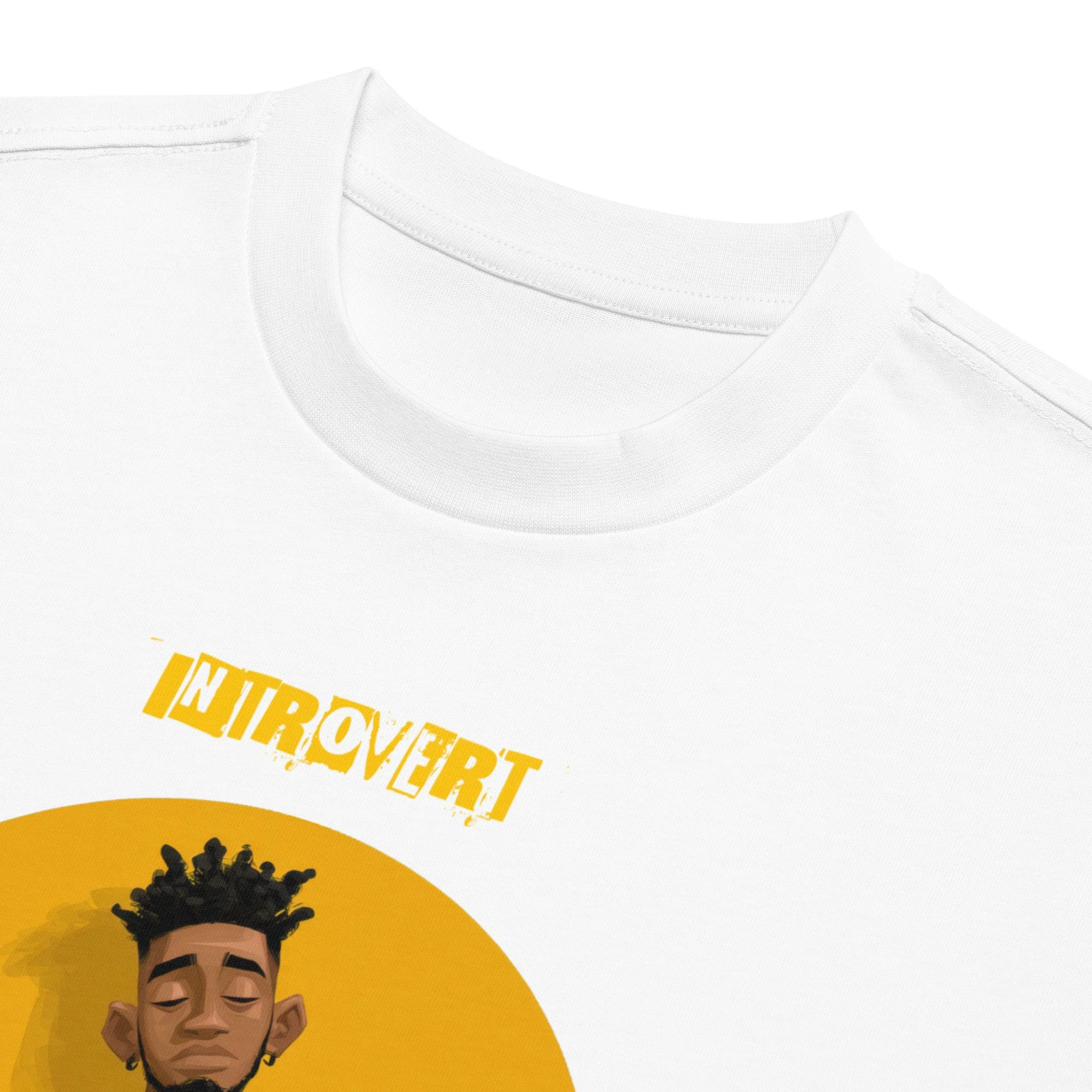 IntrovertedAlpha™ Box Tee in White for men, crisp structured box tee with a clean premium finish