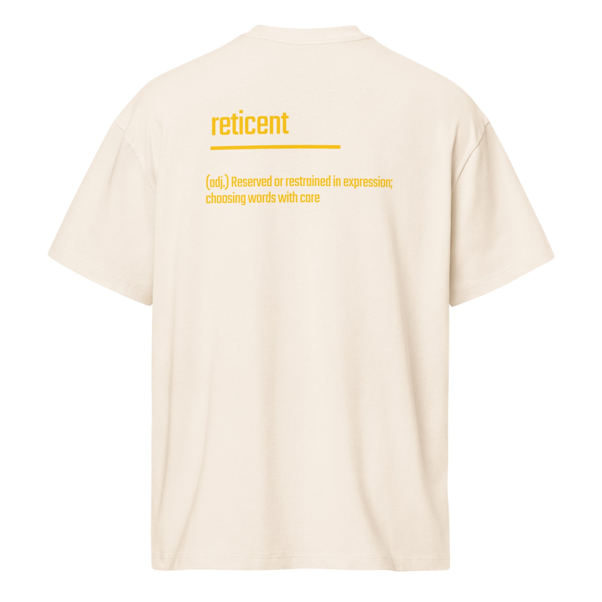 IntrovertedAlpha™ Box Tee in Vintage White for men, soft-toned box tee with a minimalist oversized fit