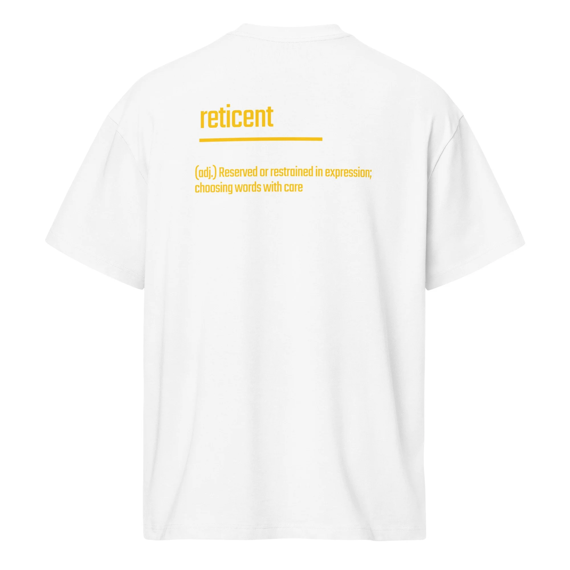 IntrovertedAlpha™ Box Tee in White for men, crisp structured box tee with a clean premium finish