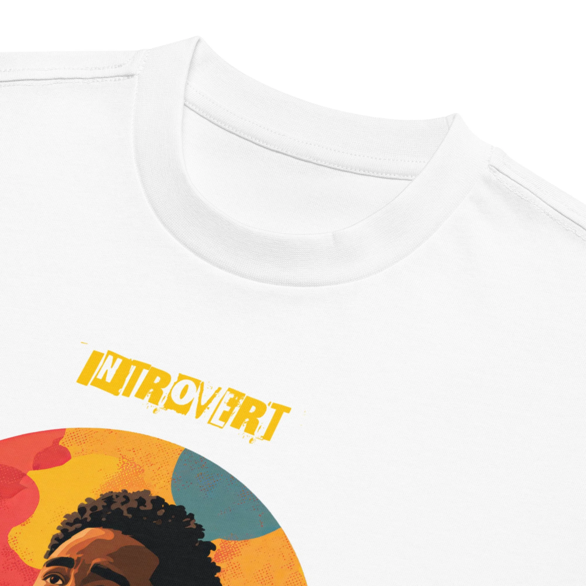 IntrovertedAlpha™ Box Tee in White for men, crisp structured box tee with a clean premium finish