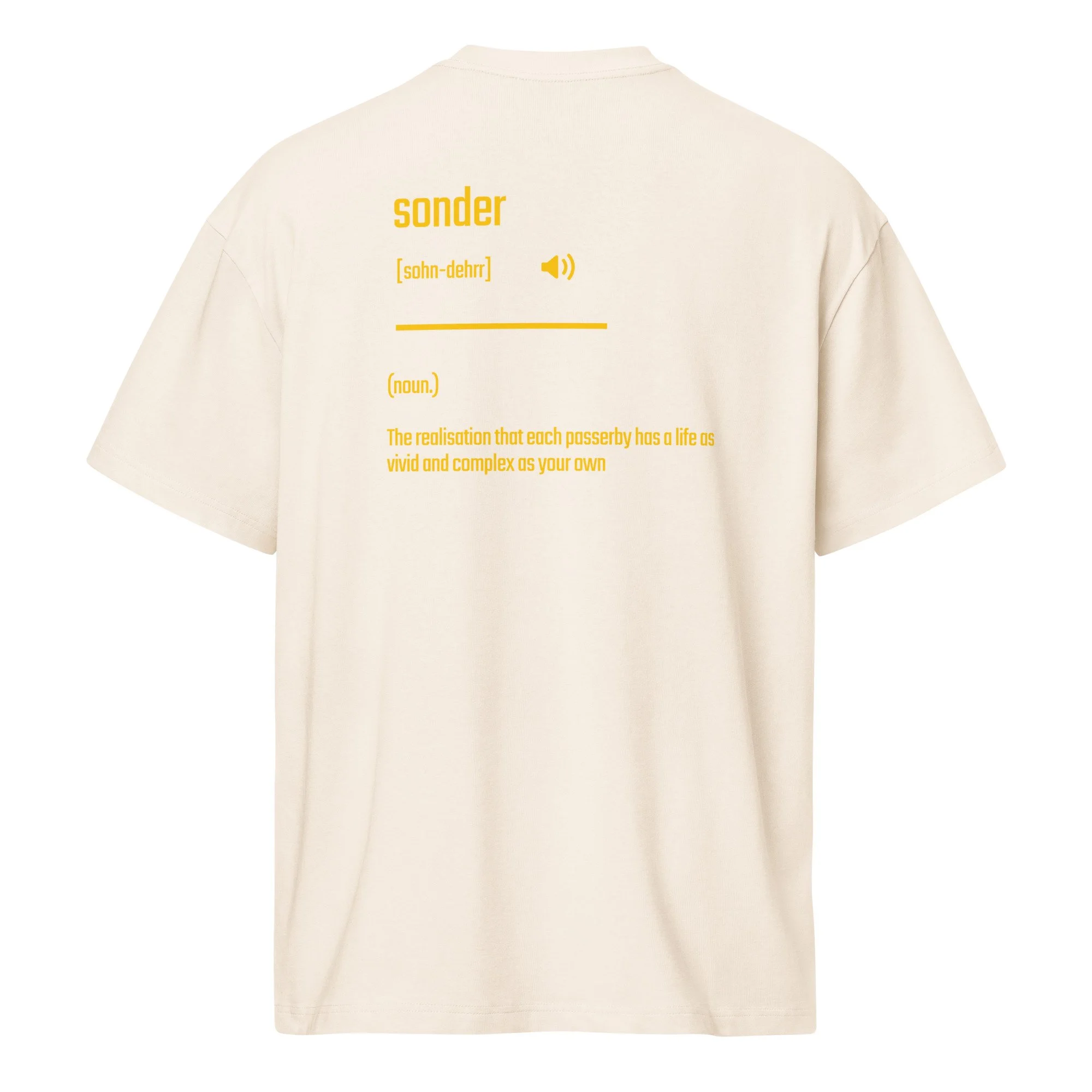 IntrovertedAlpha™ Box Tee in Vintage White for men, soft-toned box tee with a minimalist oversized fit