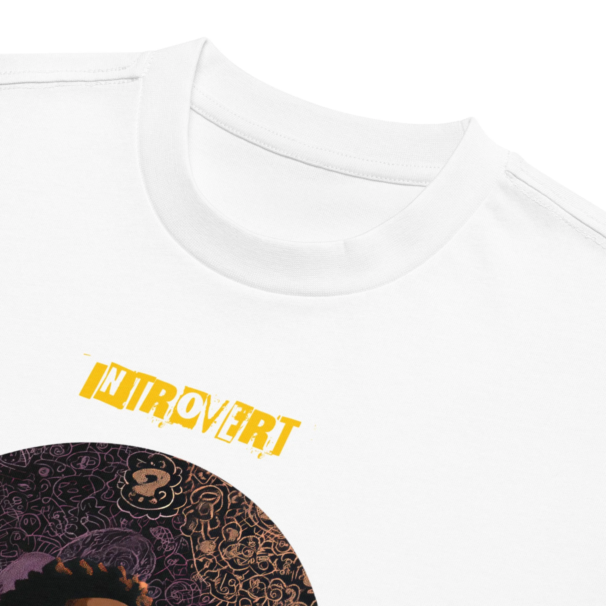 IntrovertedAlpha™ Box Tee in White for men, crisp structured box tee with a clean premium finish
