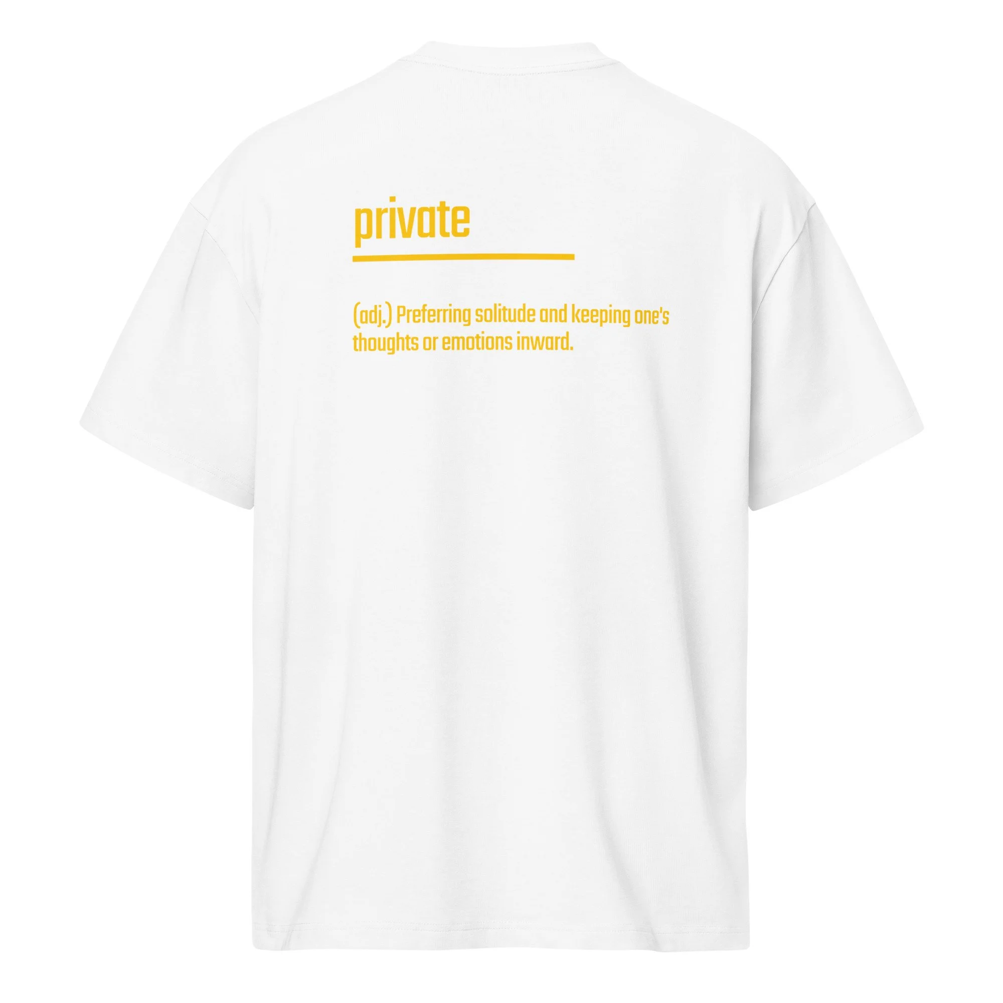 IntrovertedAlpha™ Box Tee in White for men, crisp structured box tee with a clean premium finish