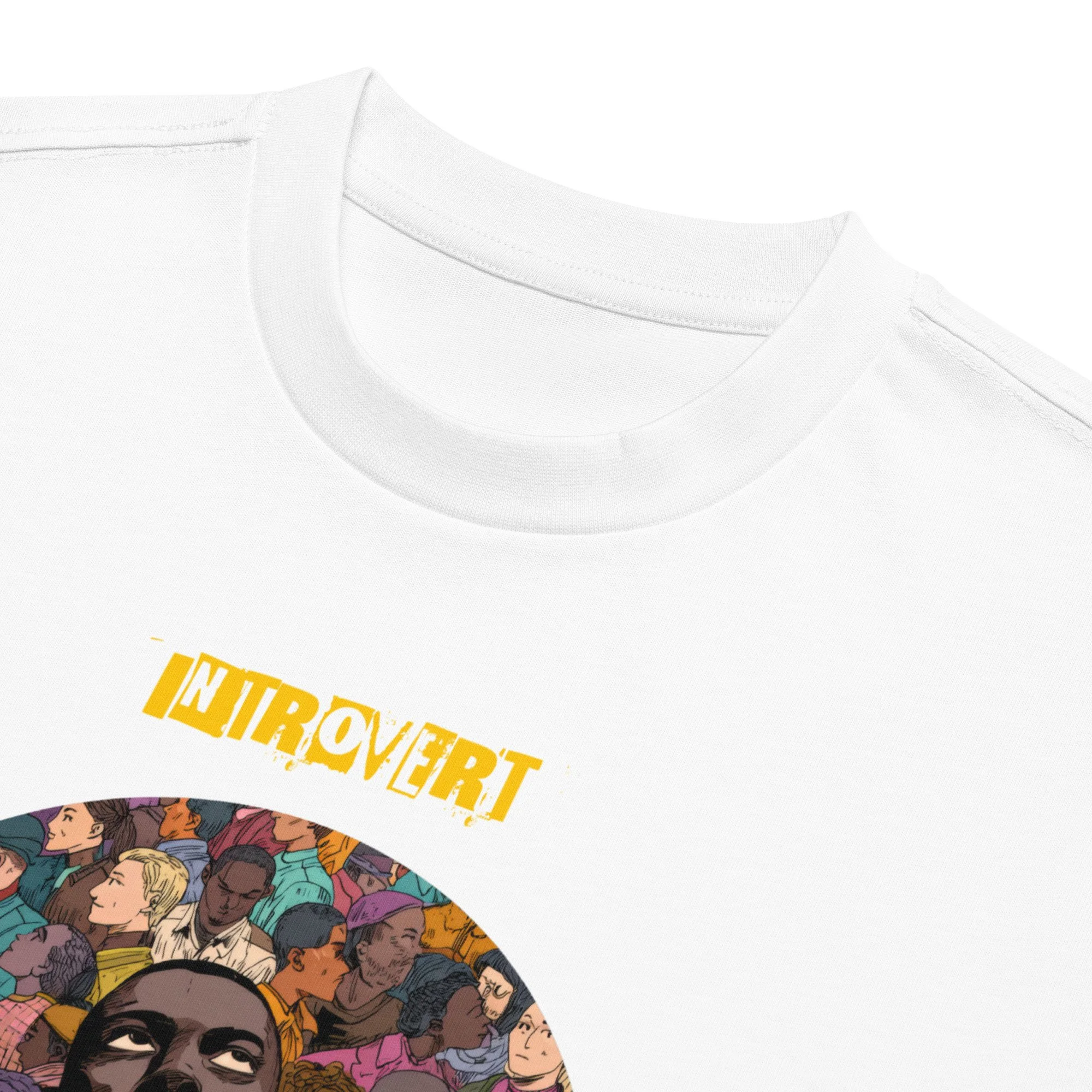 IntrovertedAlpha™ Box Tee in White for men, crisp structured box tee with a clean premium finish