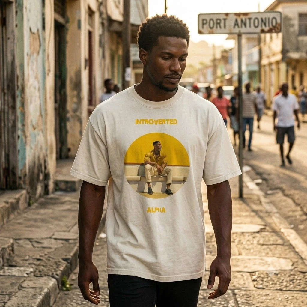 Hope, dressed in yellow.

For the quiet ones still walking forward.

Available now. Link in bio.

#IntrovertedAlpha #XanthoPhilos #QuietConfidence #mensstreetwear 

💛