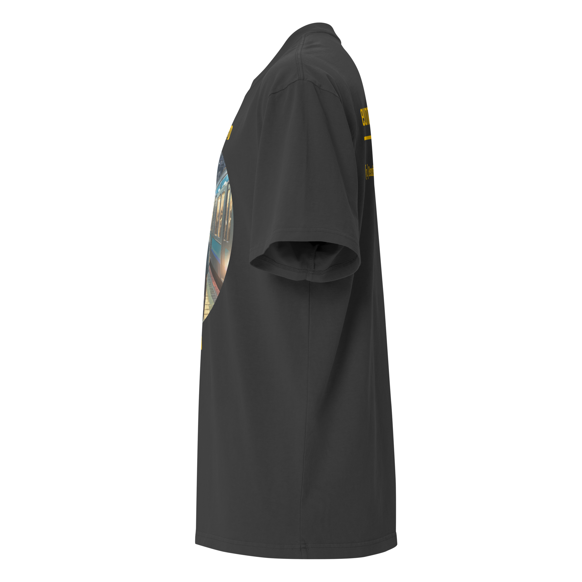 IntrovertedAlpha™ Oversized Faded T-Shirt in Faded Black for men, vintage-wash streetwear with a relaxed oversized fit
