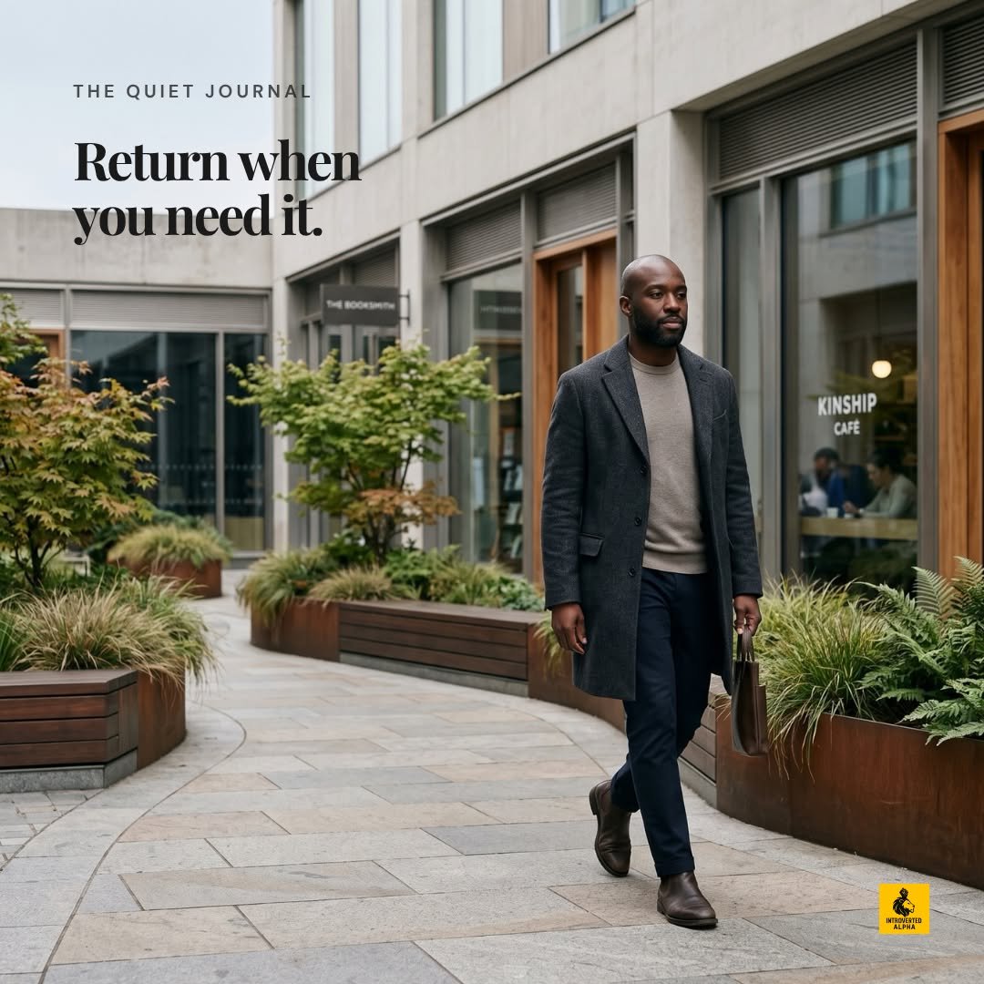 The Quiet Journal is more than the latest entry.

It is a growing collection of reflections on quiet confidence, identity, discipline, intentional living and becoming more deliberate about the life you are building.

Some pieces will meet you immedia