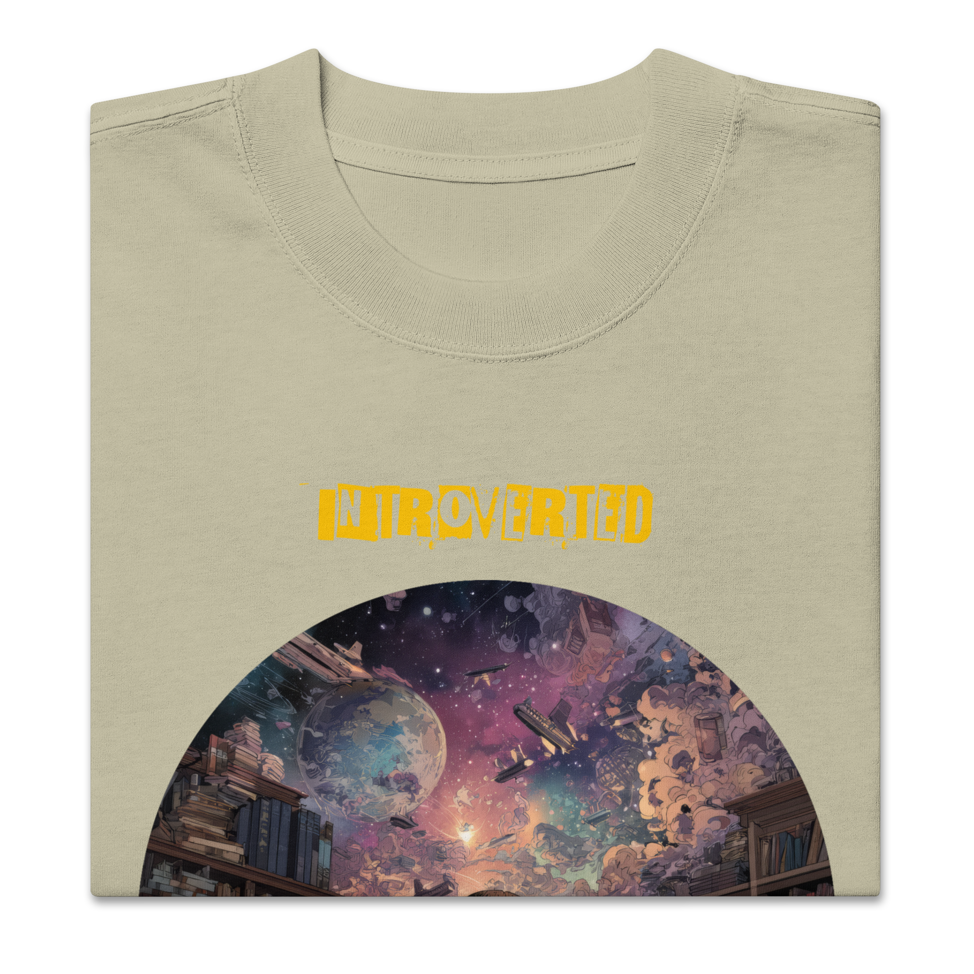 IntrovertedAlpha™ Oversized Faded T-Shirt in Faded Eucalyptus for men, washed green oversized T-shirt with premium casual style