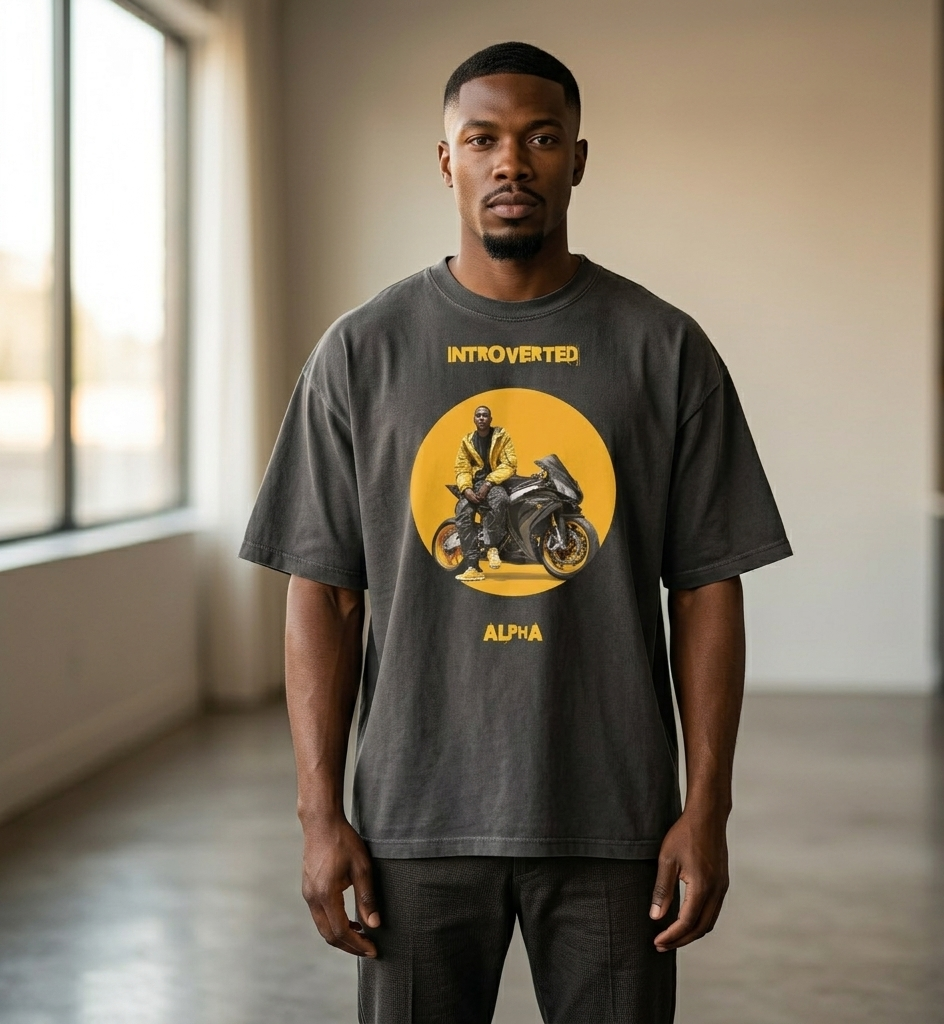 Xantho Philos™ Oversized Faded T-Shirt in Faded Black for men, vintage-wash streetwear with a relaxed oversized fit