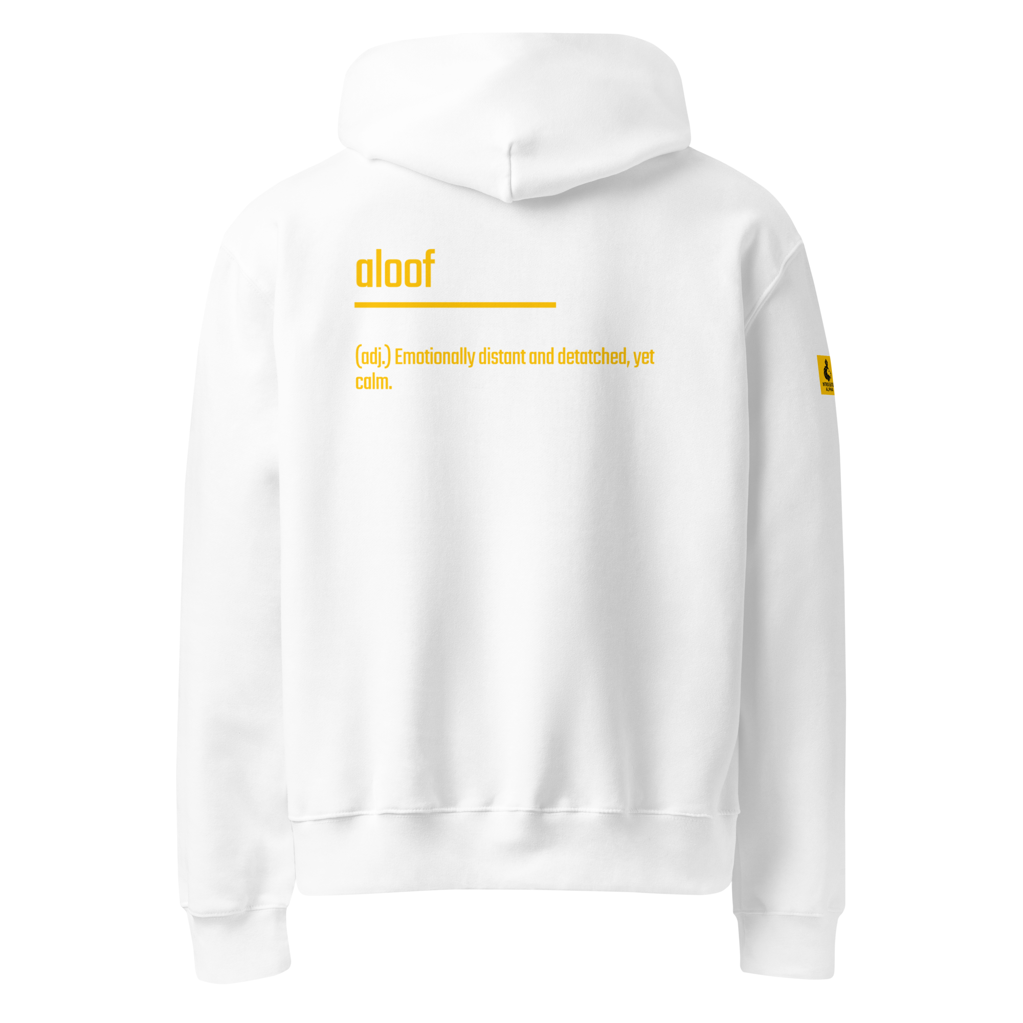 Xantho Philos™ Oversized Hoodie in White for men, crisp minimalist oversized hoodie with premium streetwear appeal